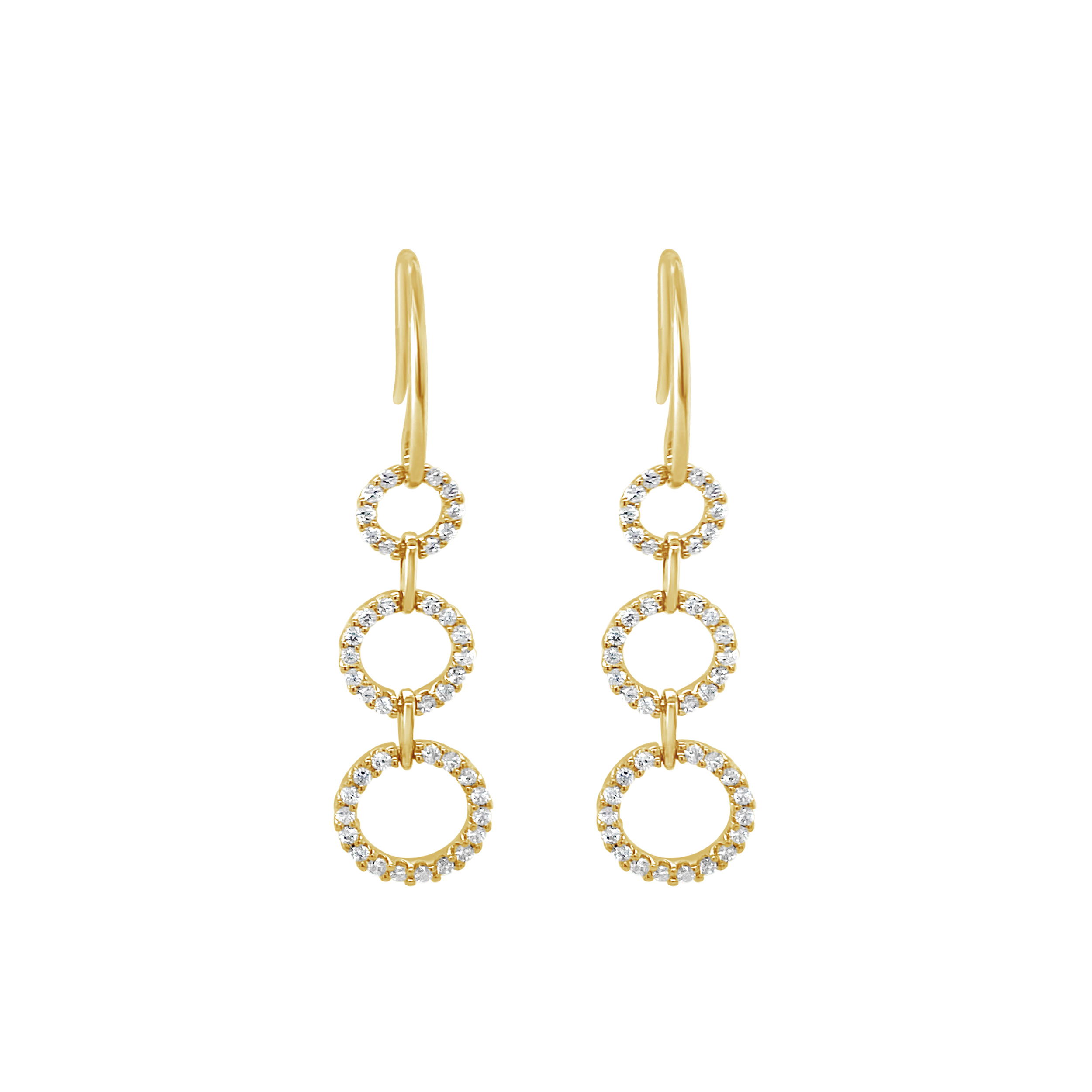 Clara By Martin Binder Diamond Circle Dangle Earrings (0.50 Ct. Tw.)