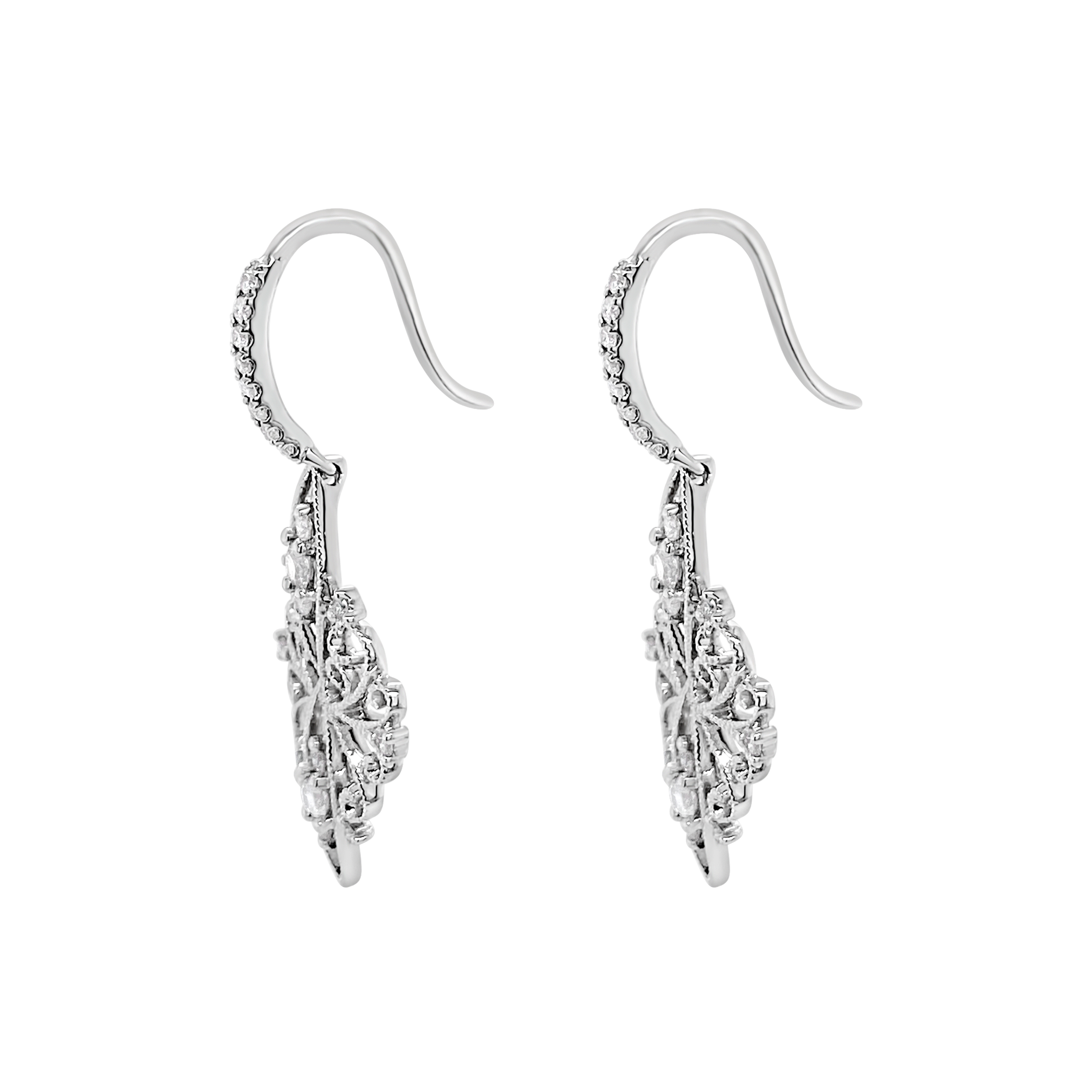 Clara By Martin Binder Diamond Filigree Dangle Earrings (0.33 Ct. Tw.)