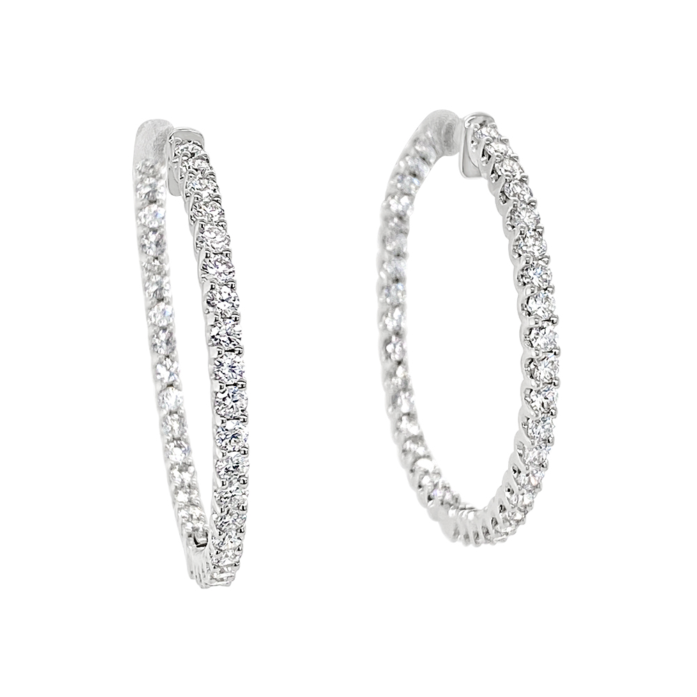 Clara By Martin Binder Diamond Hoop Earrings (3.00 Ct. Tw.)