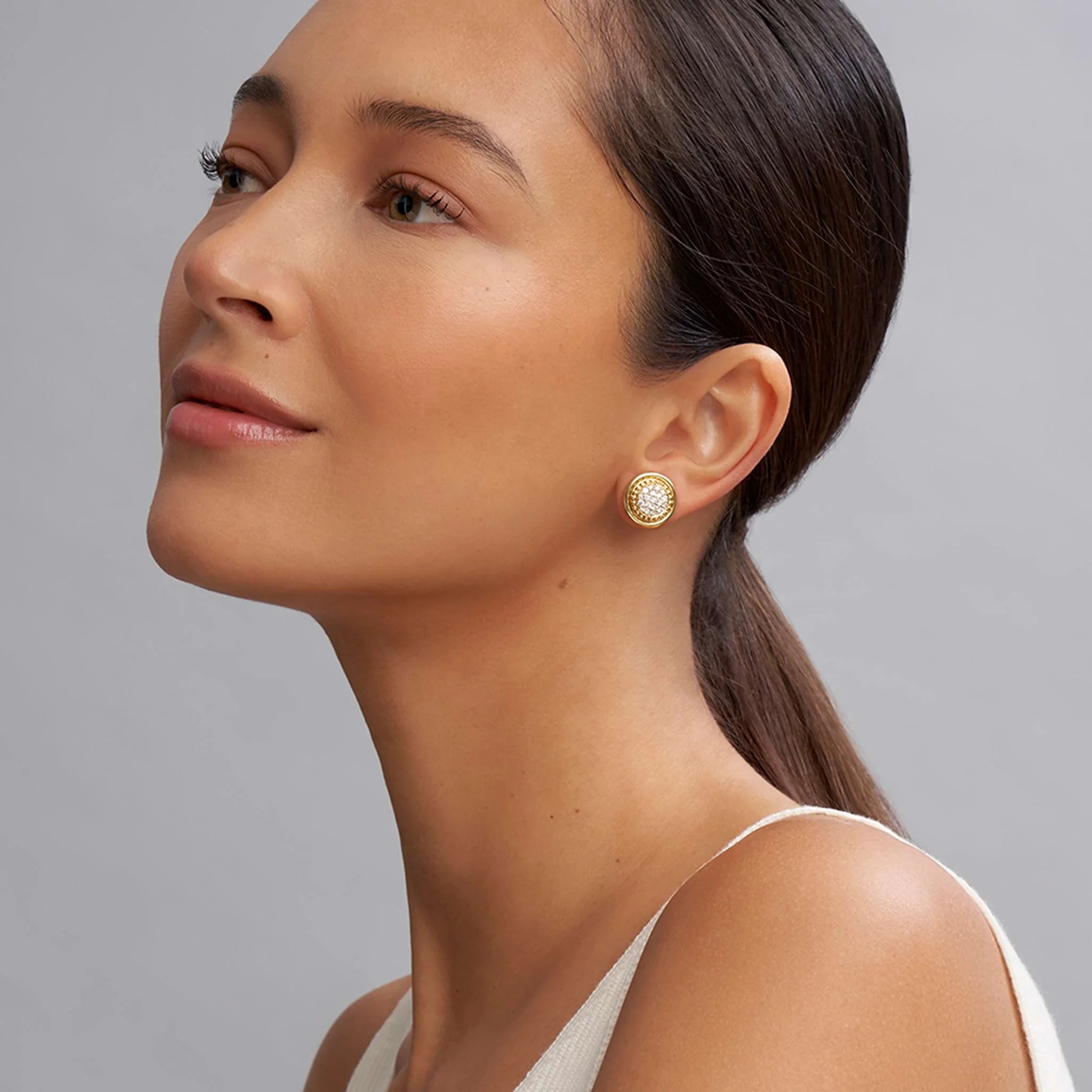 Lagos Meridian 18k Gold Diamond Stud Earrings