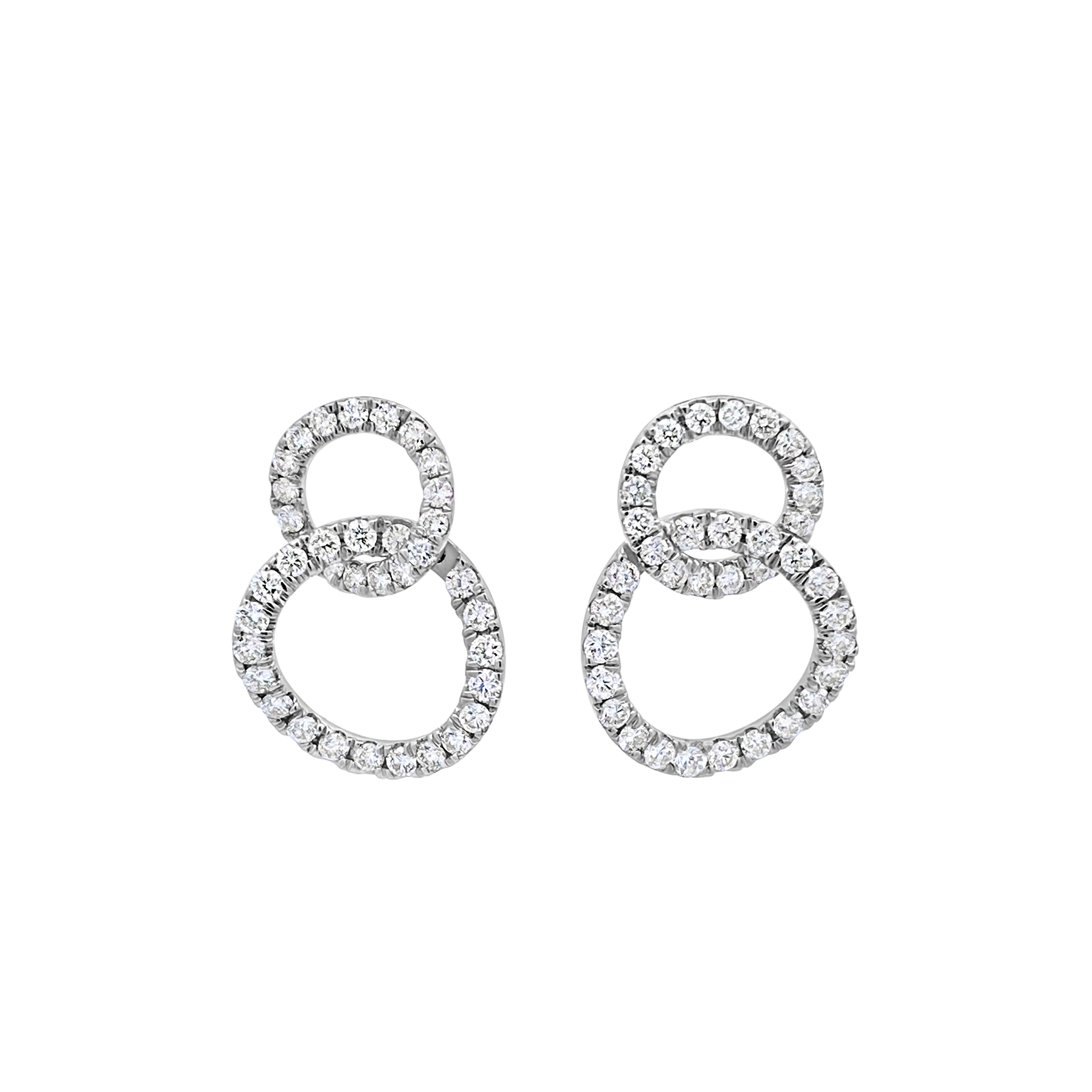 Clara By Martin Binder Dangle Circle Earrings (1.18 Ct. Tw.)