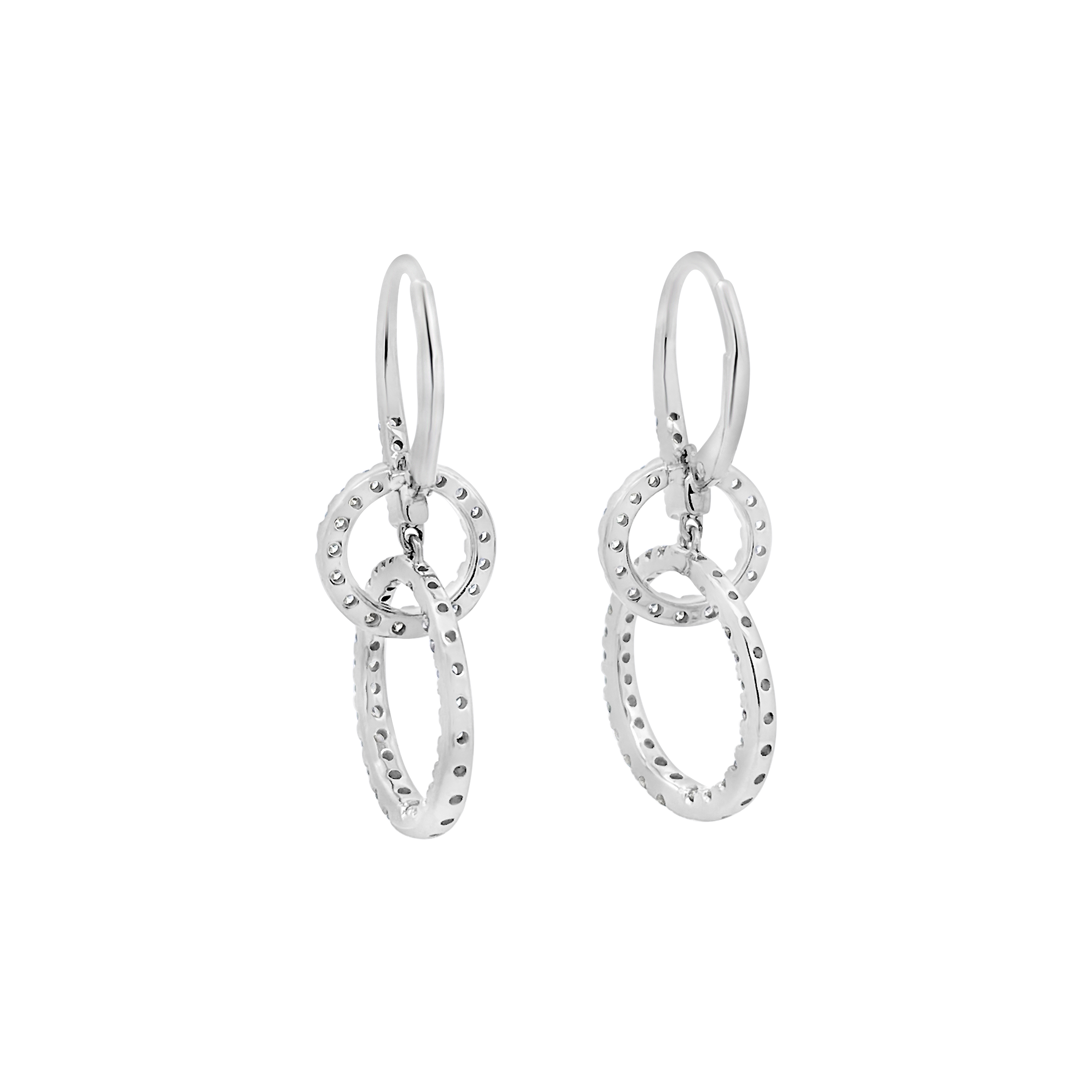Clara By Martin Binder Diamond Circle Dangle Earrings (1.18 Ct. Tw.)