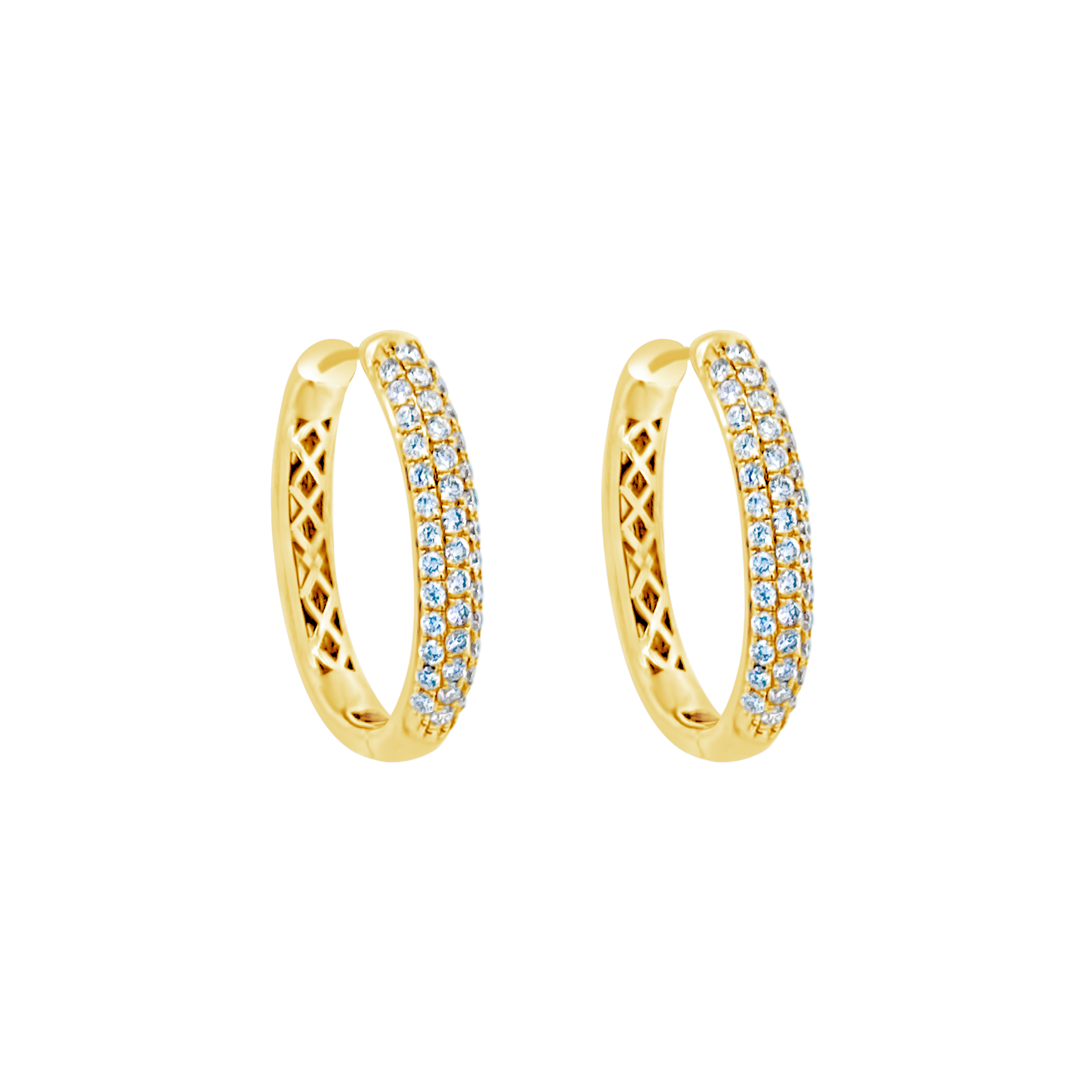 Clara By Martin Binder Pave Diamond Hoop Earrings (0.94 Ct. Tw.)