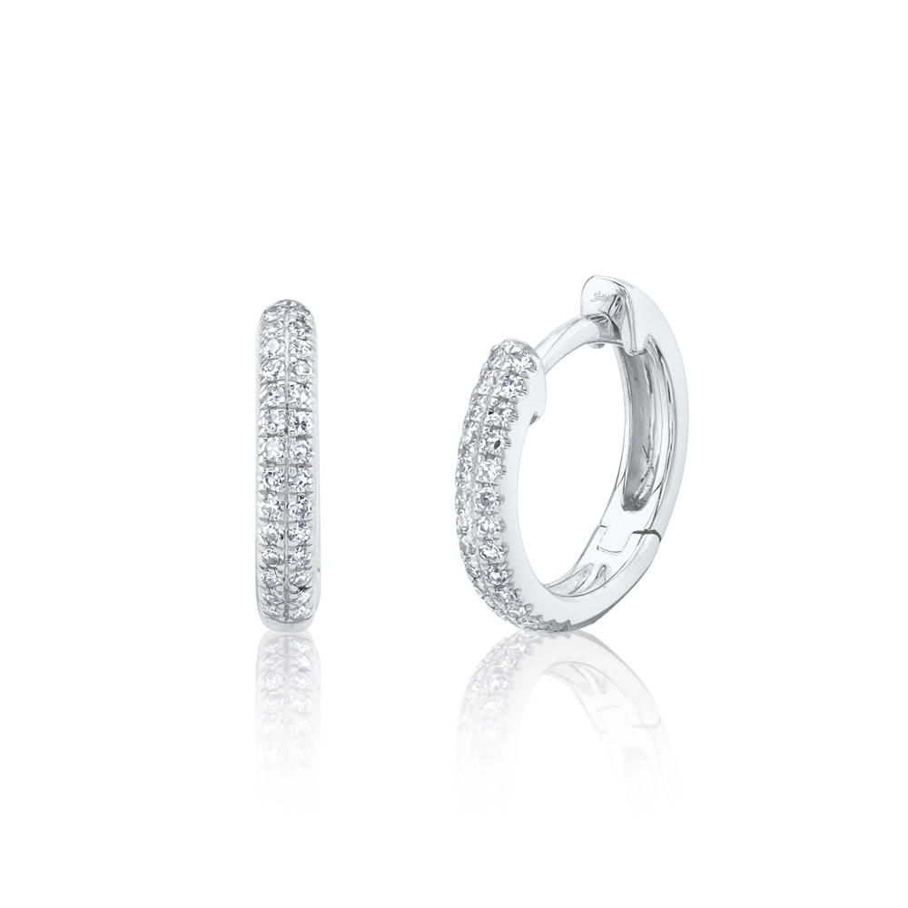 Shy Creation Diamond Pave Huggie Earrings