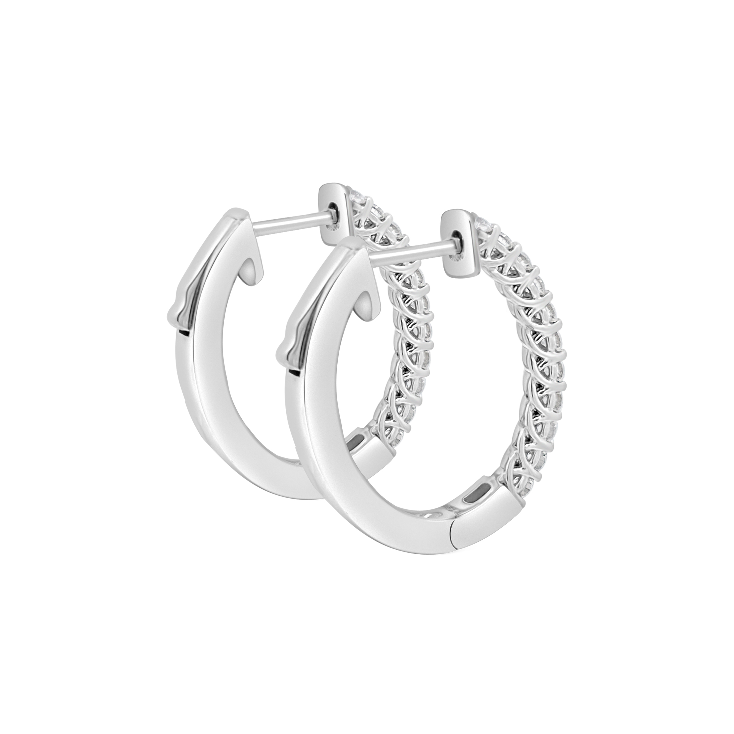Clara By Martin Binder Diamond Oval Hoop Earrings (0.70 Ct. Tw.)