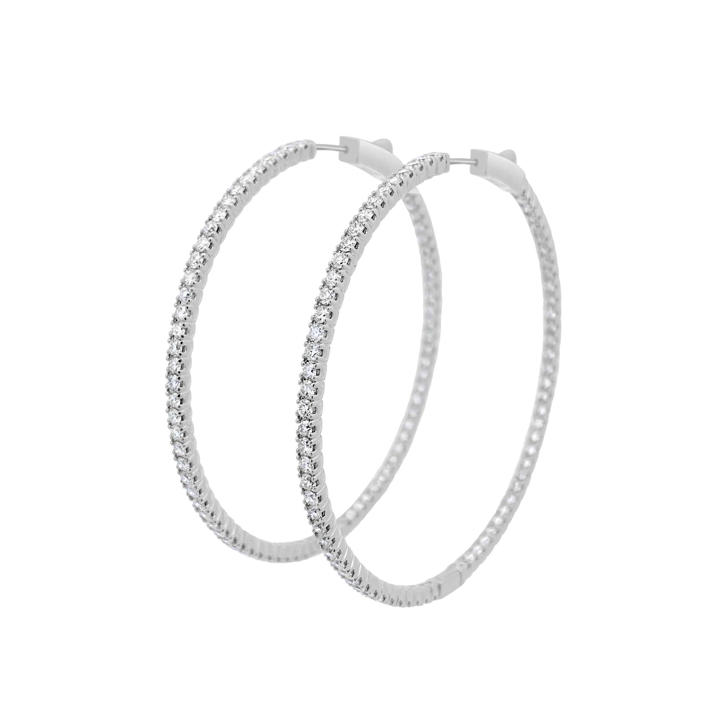 Clara By Martin Binder Large Diamond Hoop Earrings (2.90 Ct. Tw.)