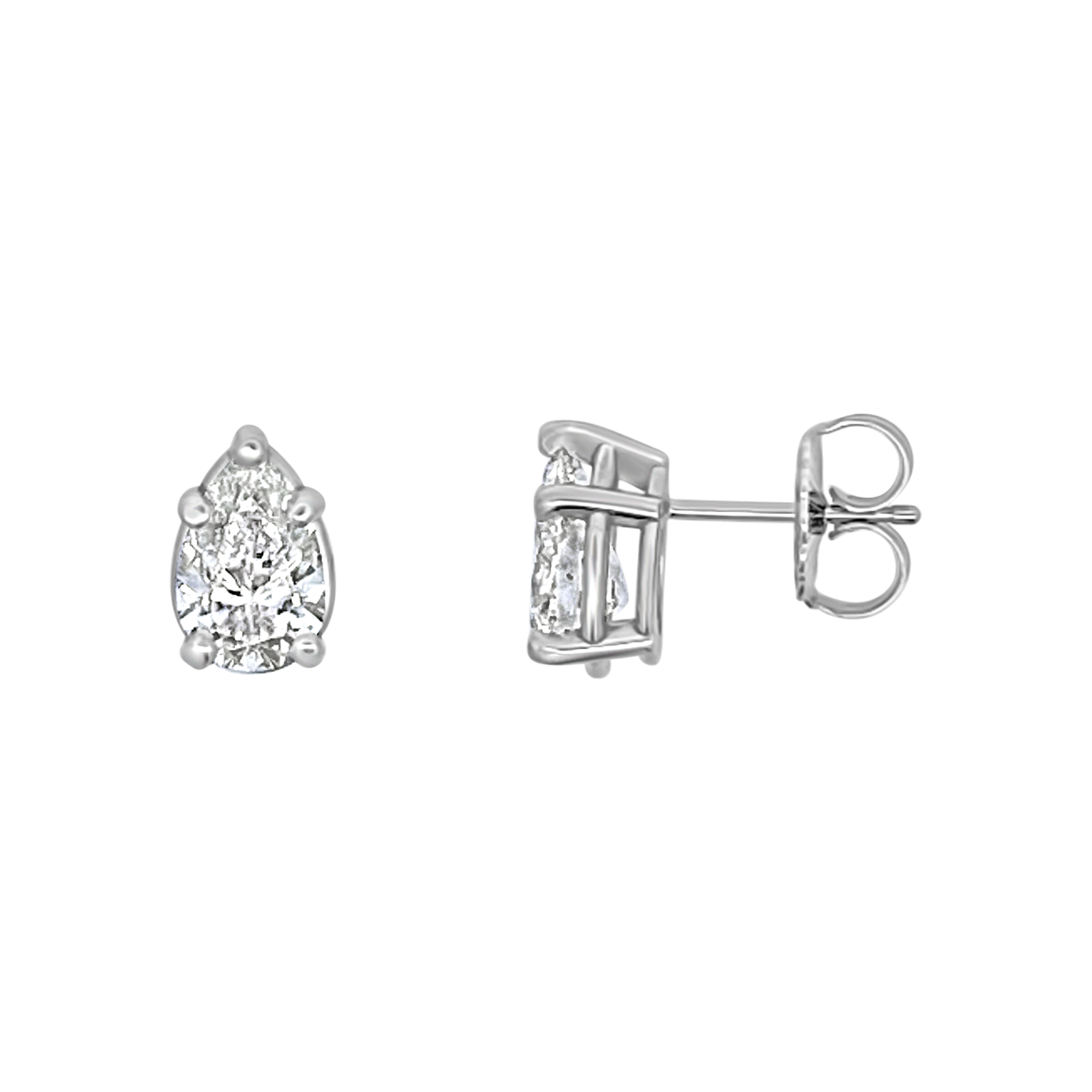 Clara By Martin Binder Pear Diamond Stud Earrings (2.00 Ct. Tw.)