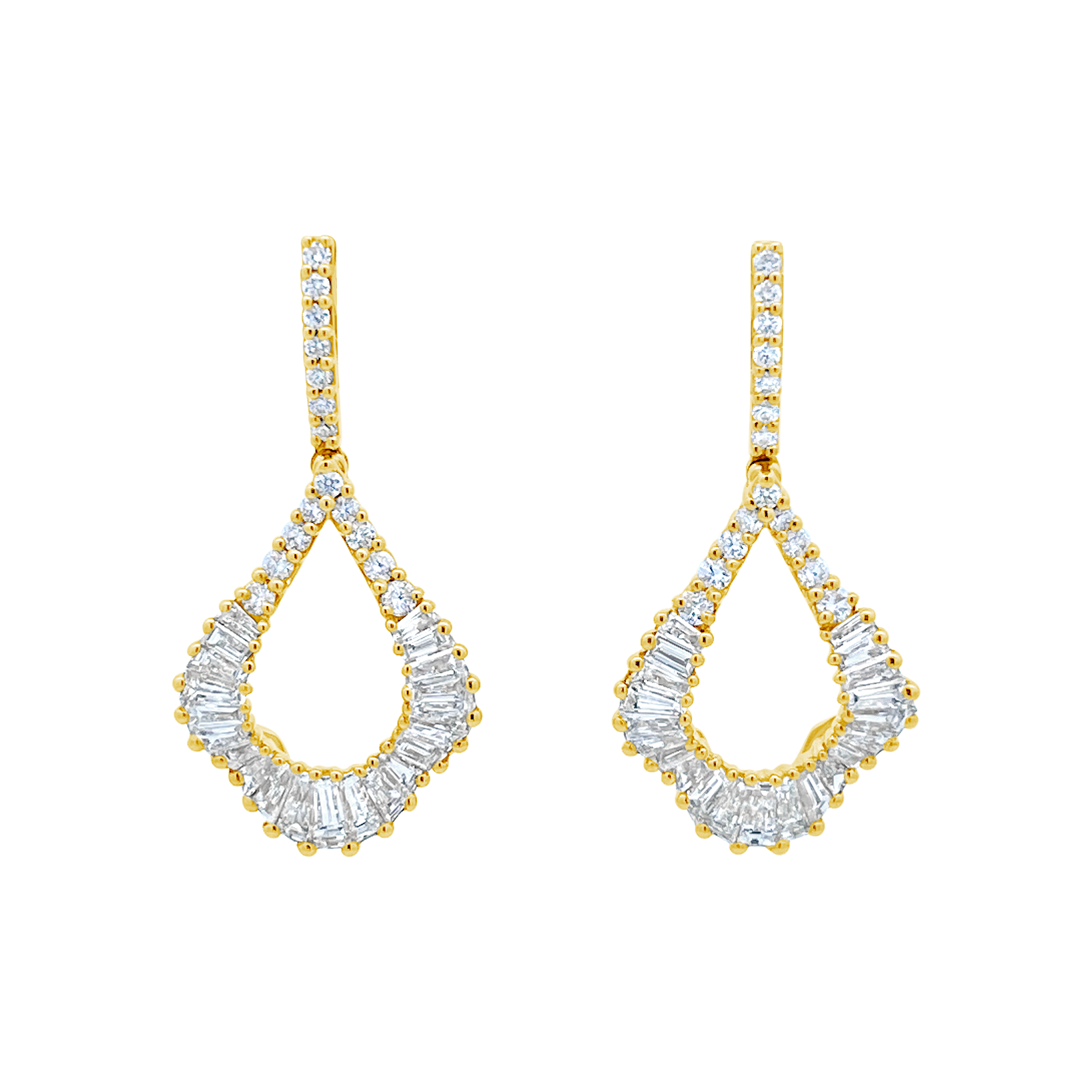 Clara By Martin Binder Baguette Diamond Dangle Earrings (1.05 Ct. Tw.)