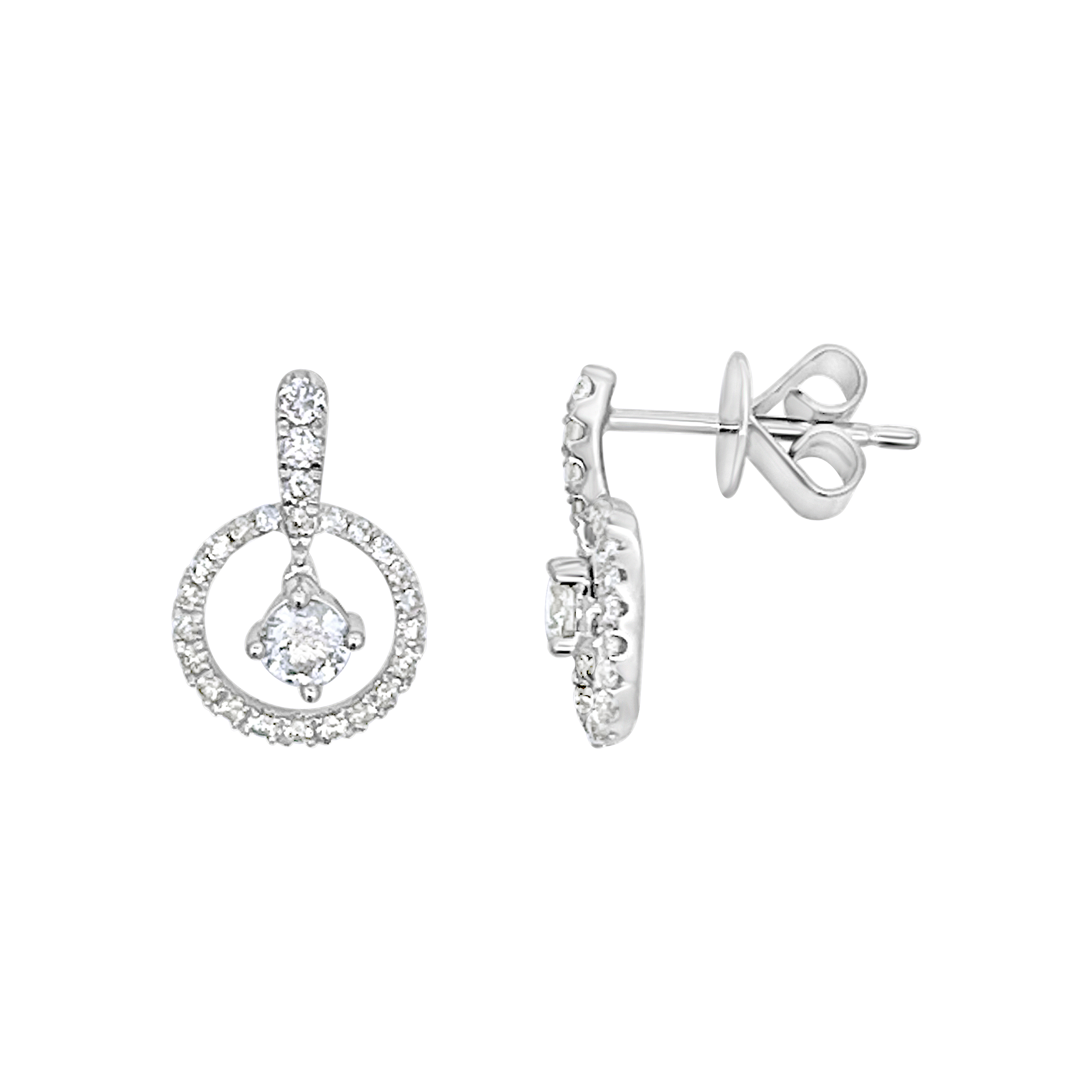 Clara By Martin Binder Open Halo Diamond Dangle Earrings (0.61 Ct. Tw.)