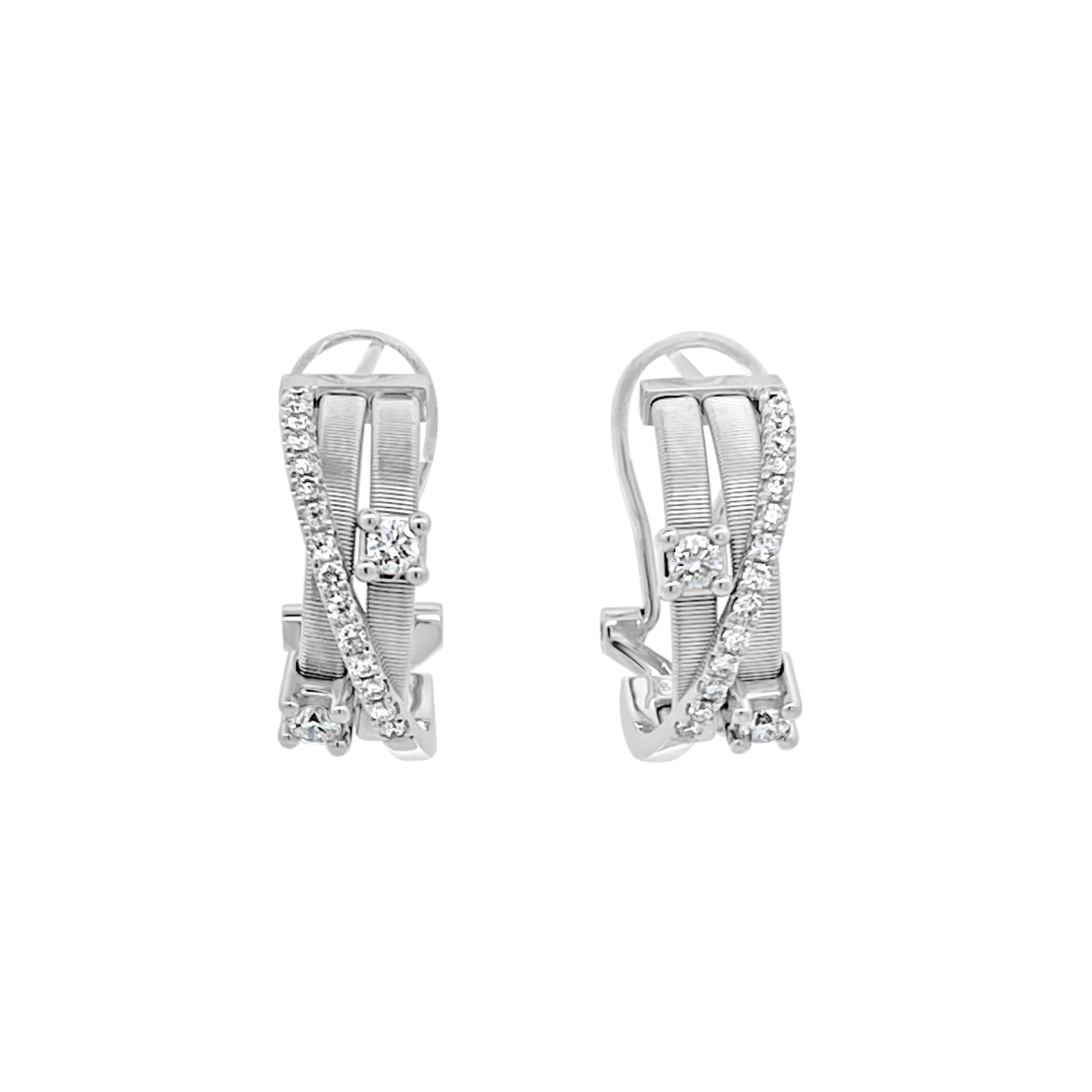 Clara By Martin Binder Diamond Multi Row Hoop Earrings (0.46 Ct. Tw.)