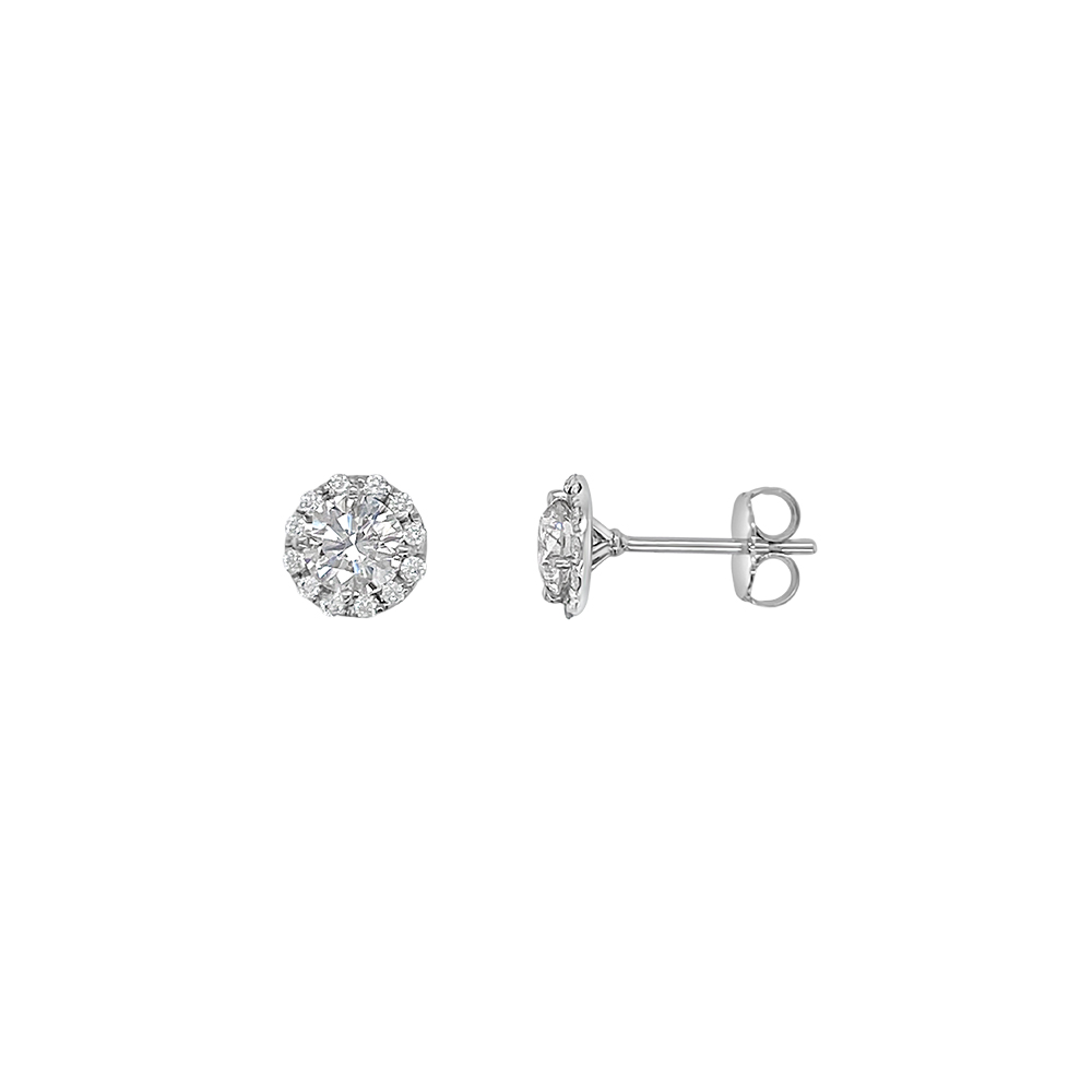 Clara By Martin Binder Diamond Halo Stud Earrings (1.25 Ct. Tw.)