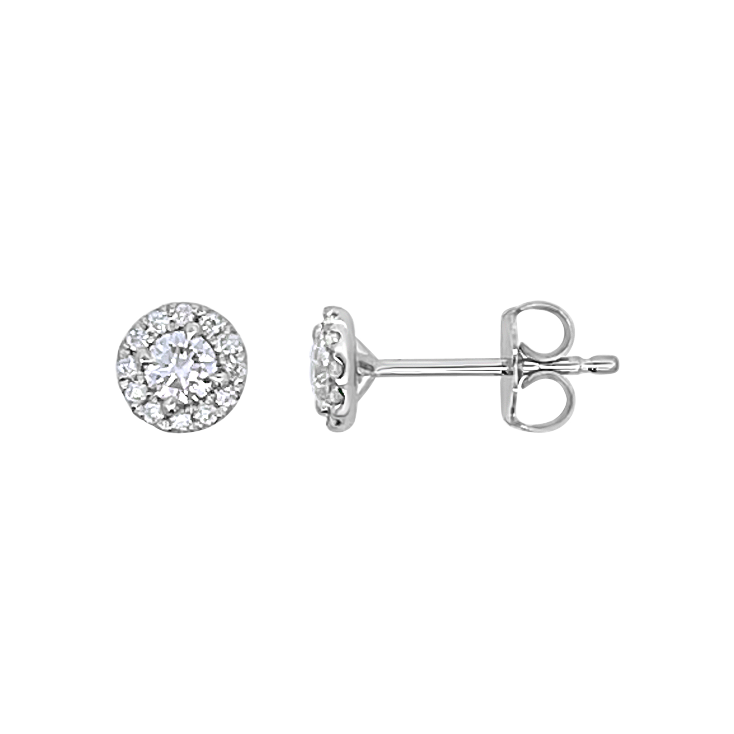 Clara By Martin Binder Diamond Halo Stud Earrings (0.52 Ct. Tw.)
