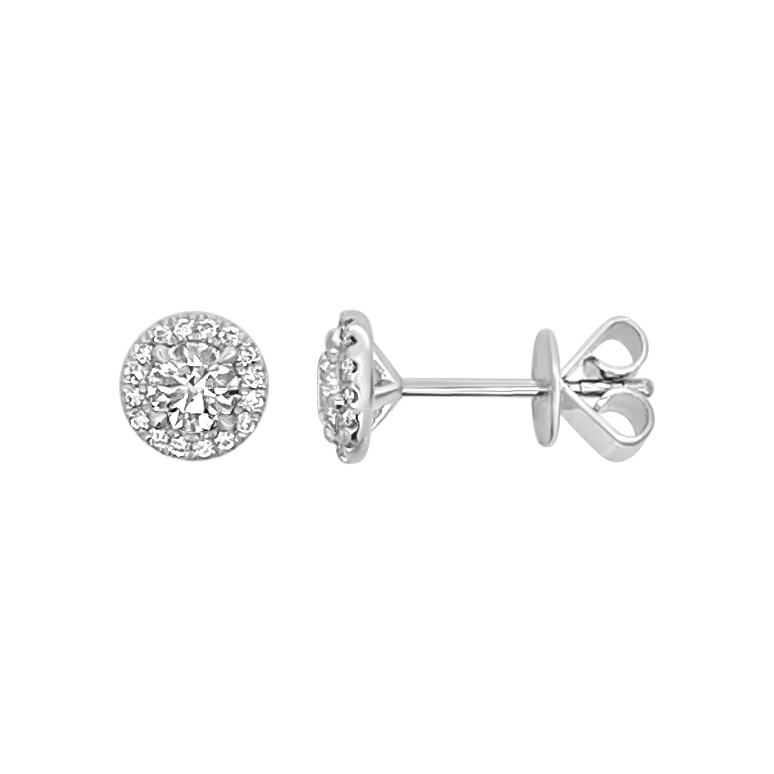 Clara By Martin Binder Diamond Halo Stud Earrings (0.77 Ct. Tw.)