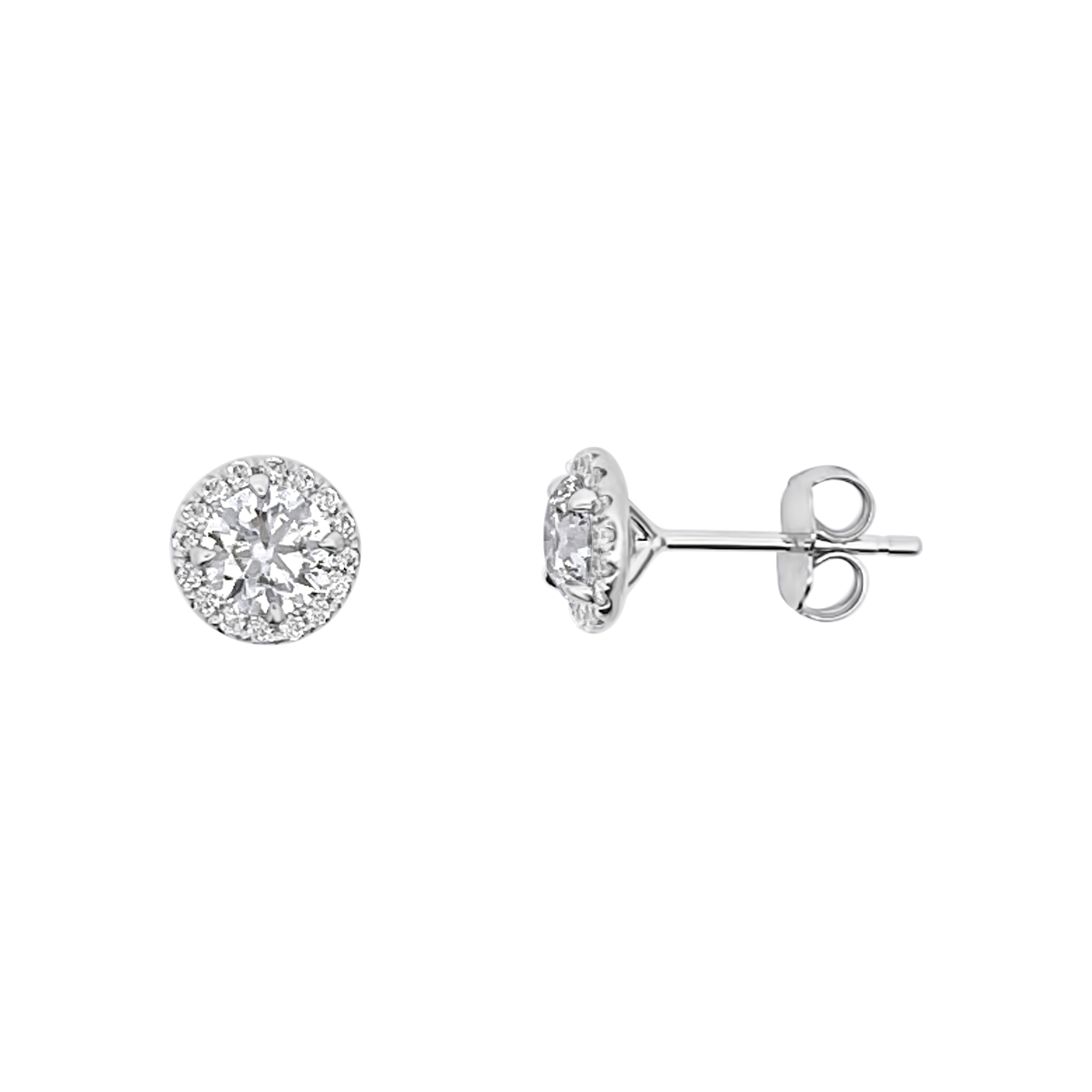 Clara By Martin Binder Diamond Halo Stud Earrings (1.43 Ct. Tw.)