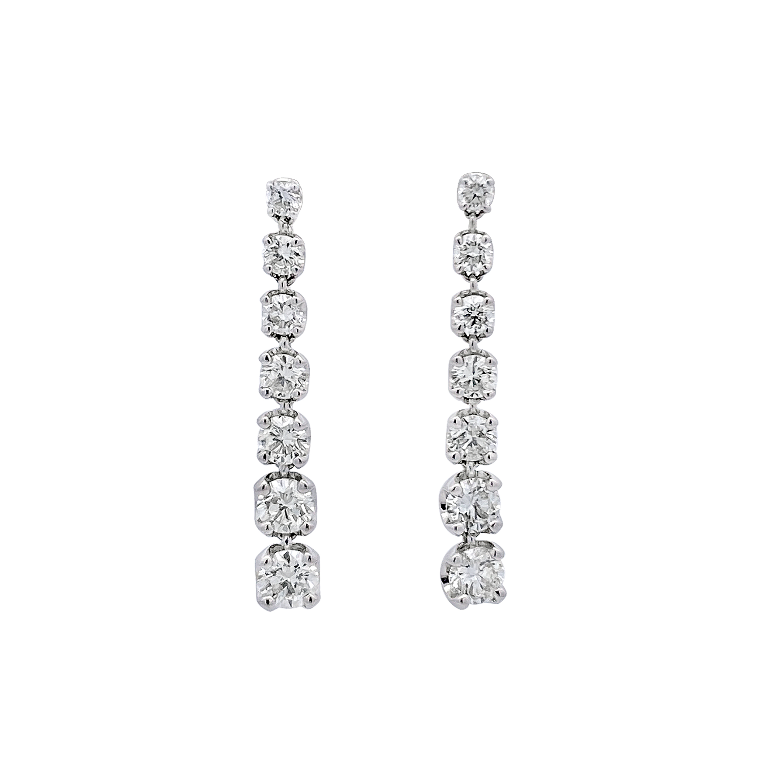 Clara By Martin Binder Graduated Diamond Drop Earrings (1.80 Ct. Tw.)