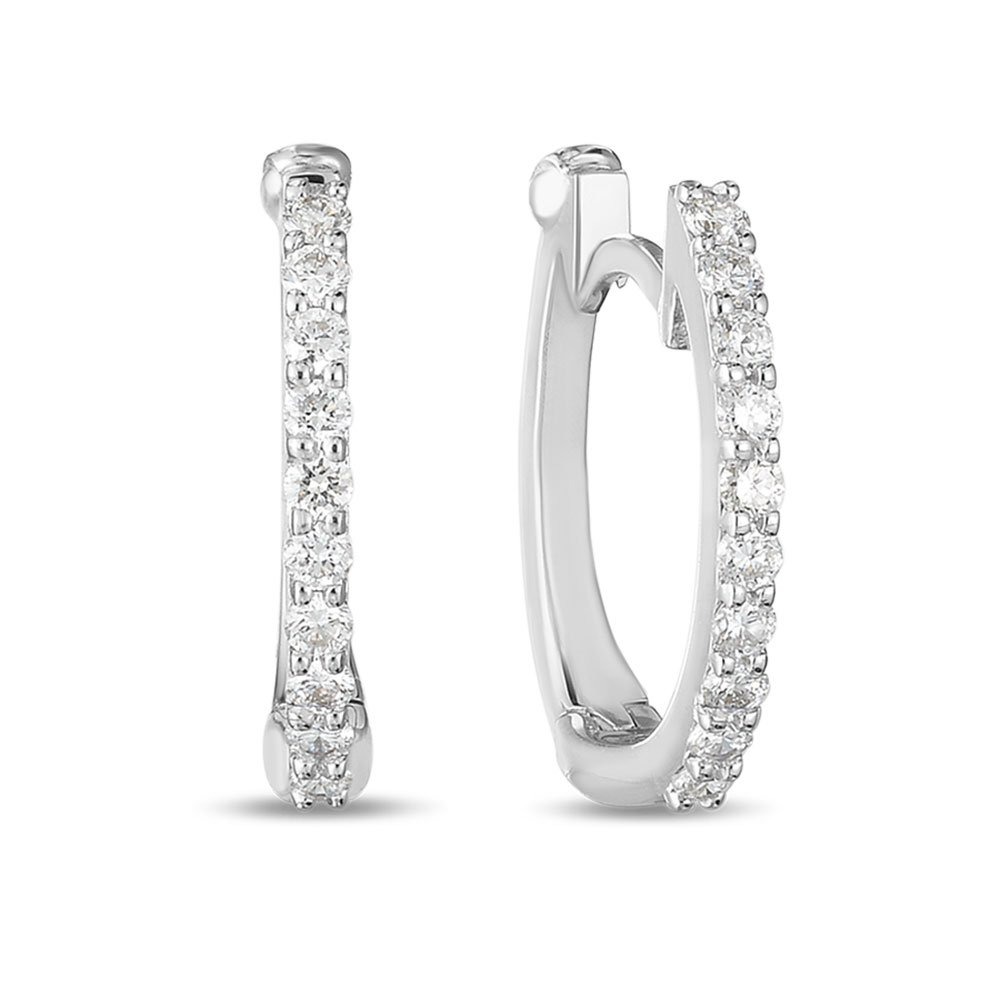 Roberto Coin Perfect Diamond Hoop Earrings