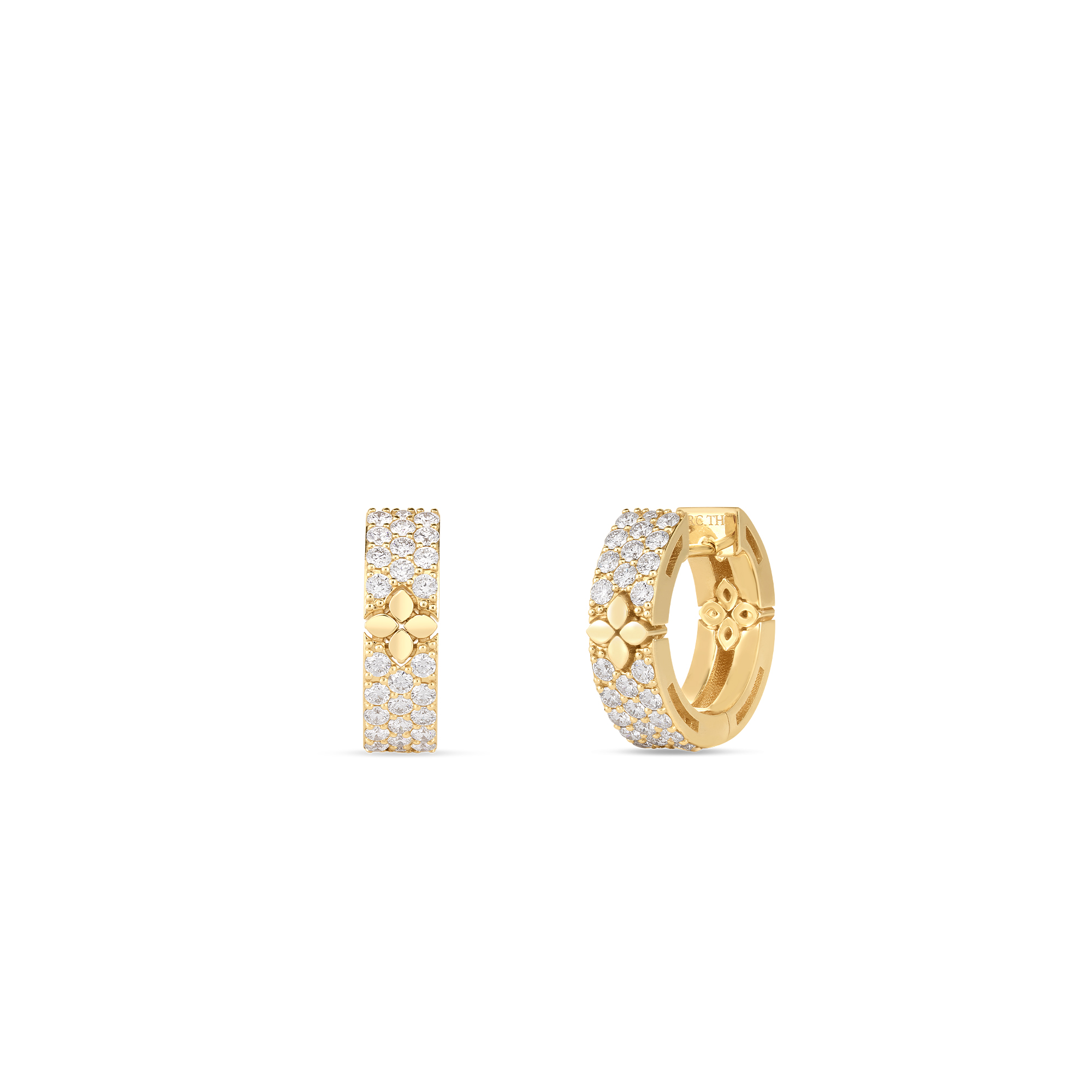 Roberto Coin Love In Verona Diamond Hoop Earrings