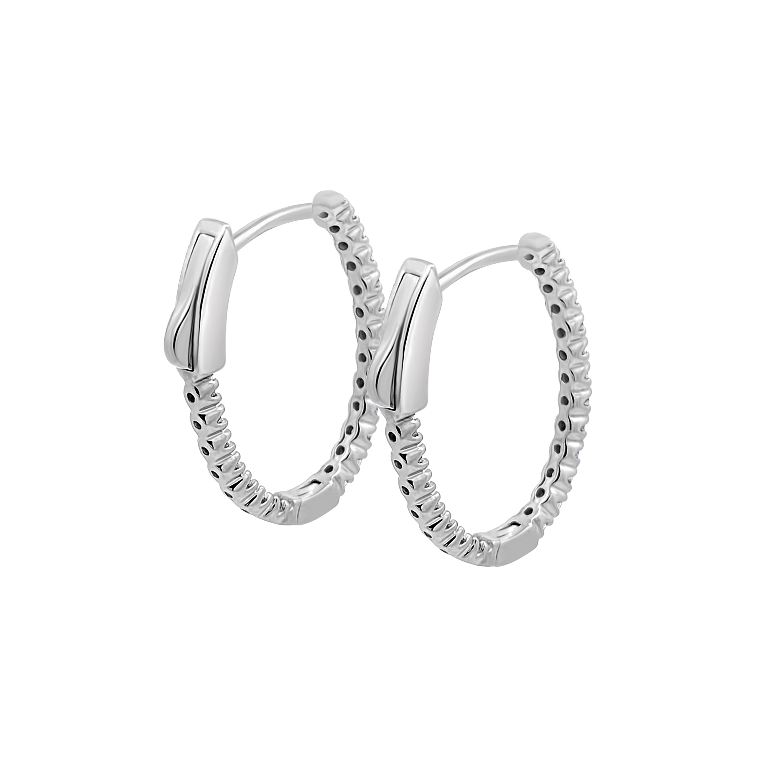 Clara By Martin Binder Diamond Hoop Earrings (0.75 Ct. Tw.)