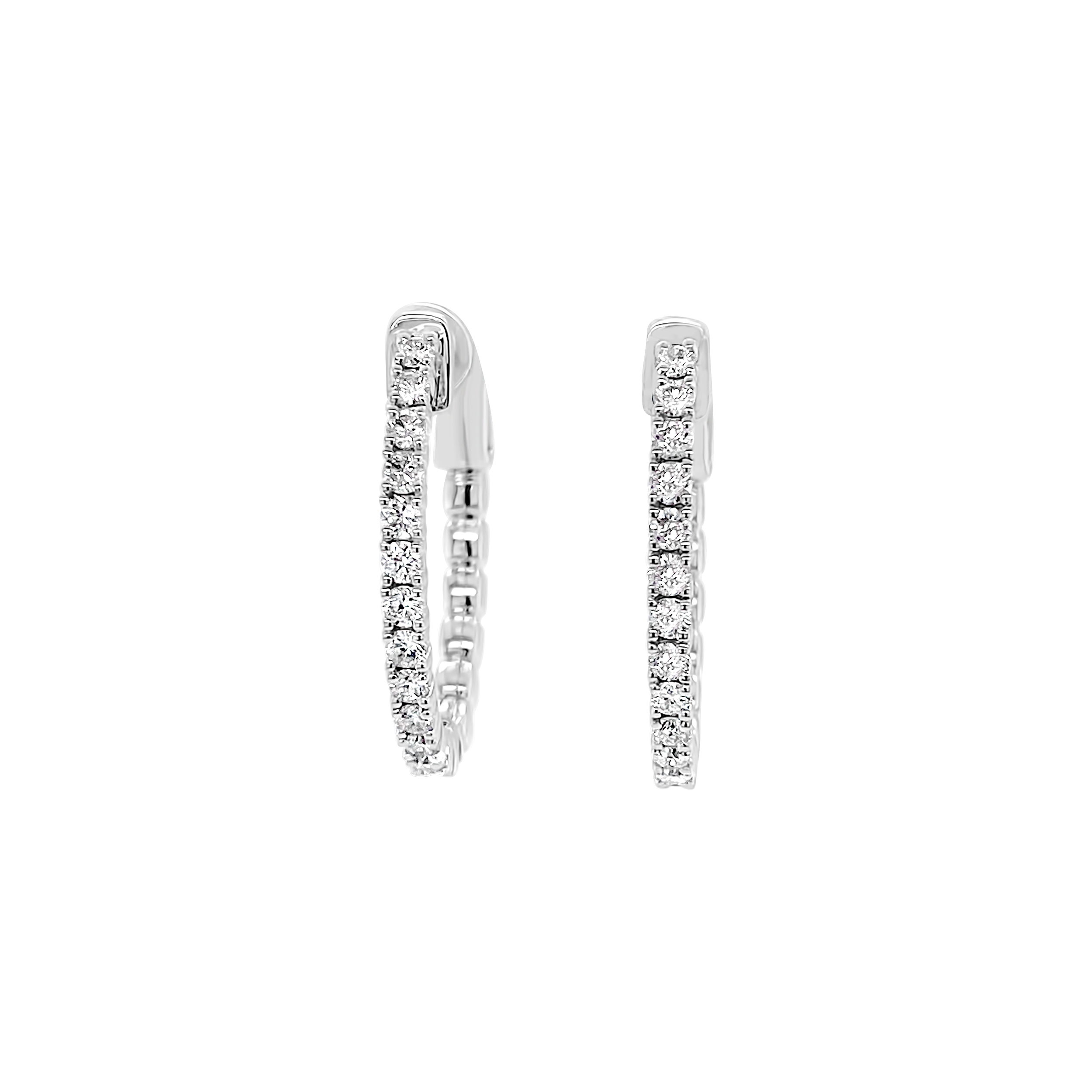 Clara By Martin Binder Diamond Oval Hoop Earrings (0.59 Ct. Tw.)