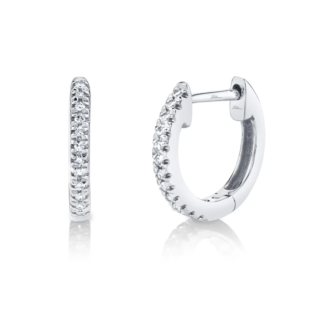Shy Creation Diamond Huggie Earrings