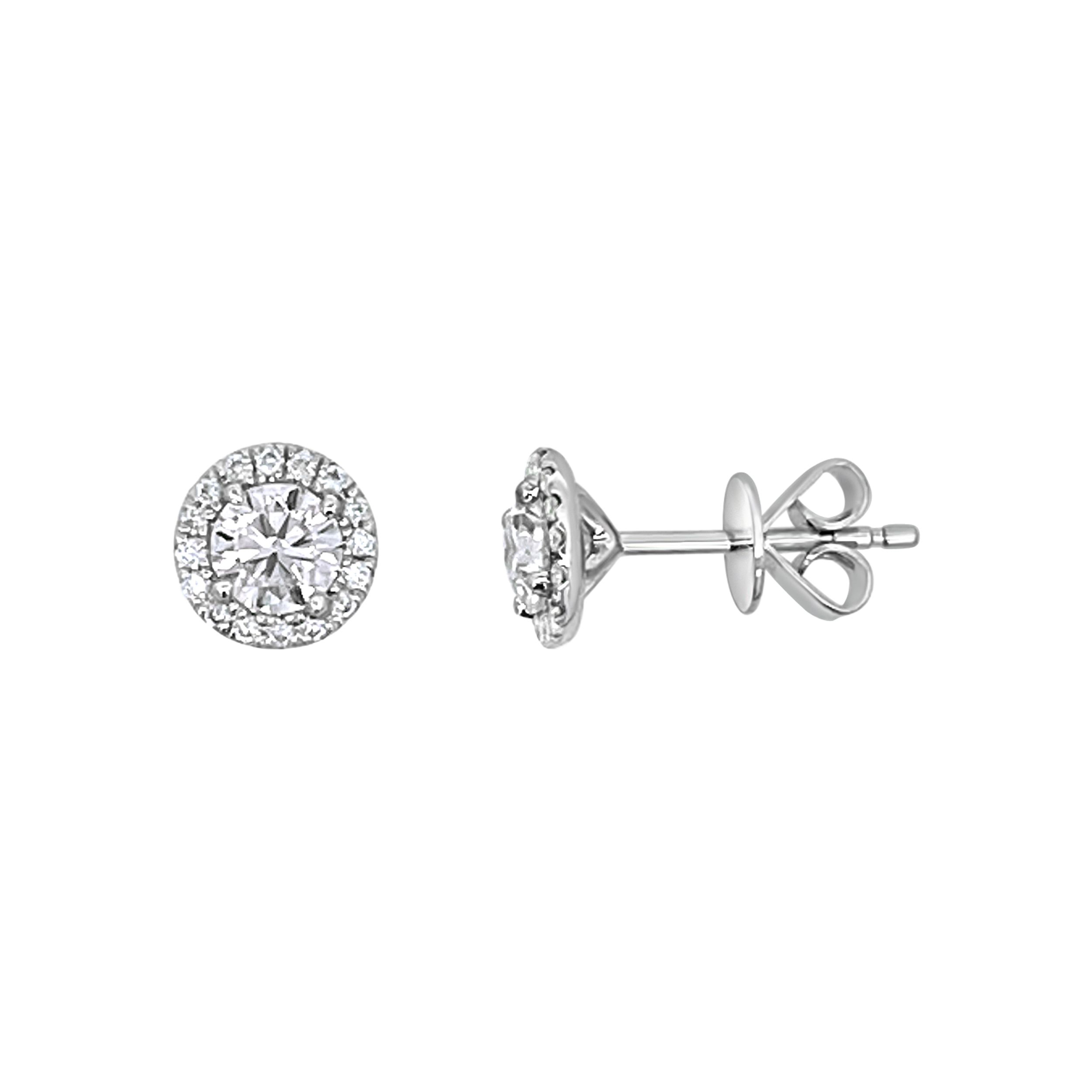 Clara By Martin Binder Diamond Halo Stud Earrings (1.19 Ct. Tw.)