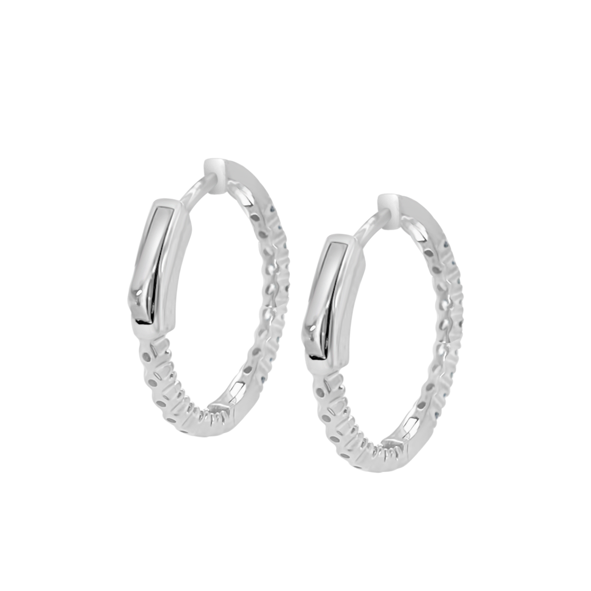 Clara By Martin Binder Diamond Hoop Earrings (0.75 Ct. Tw.)