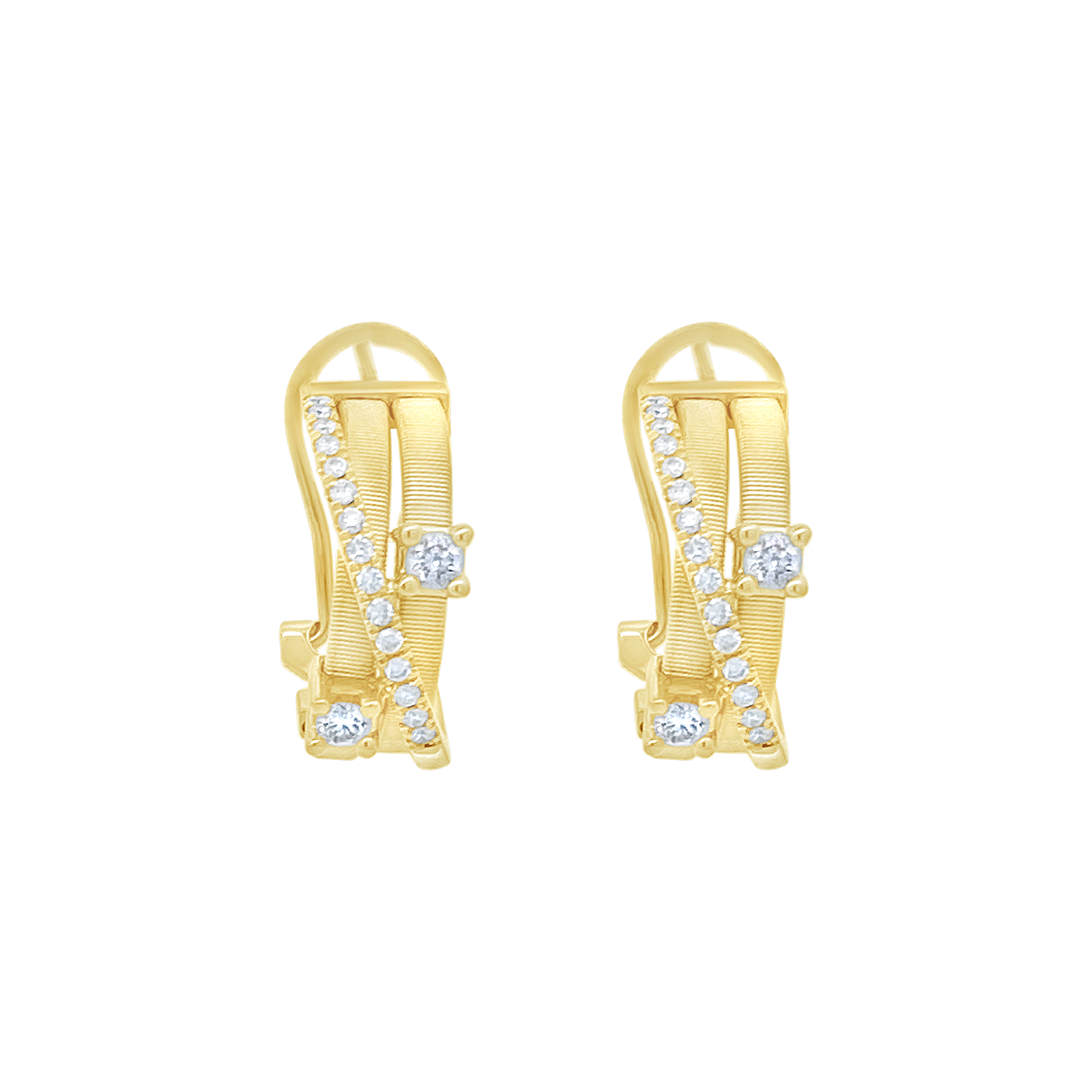 Clara By Martin Binder Diamond Multi Row Hoop Earrings (0.44 Ct. Tw.)