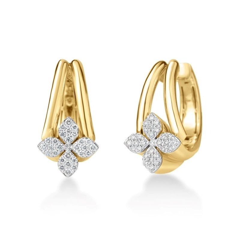 Roberto Coin Love in Verona Small Double Hoop Diamond Earrings