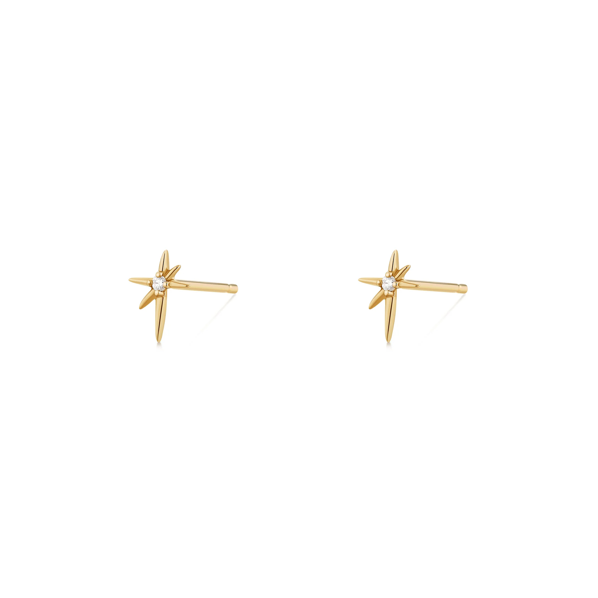 Aurelie Gi Star Diamond Starburst Stud Earrings (0.016 ct. tw.)