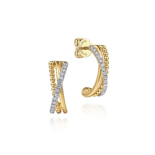 Gabriel & Co. Bujukan Diamond J Earrings (0.15 ct. tw.)