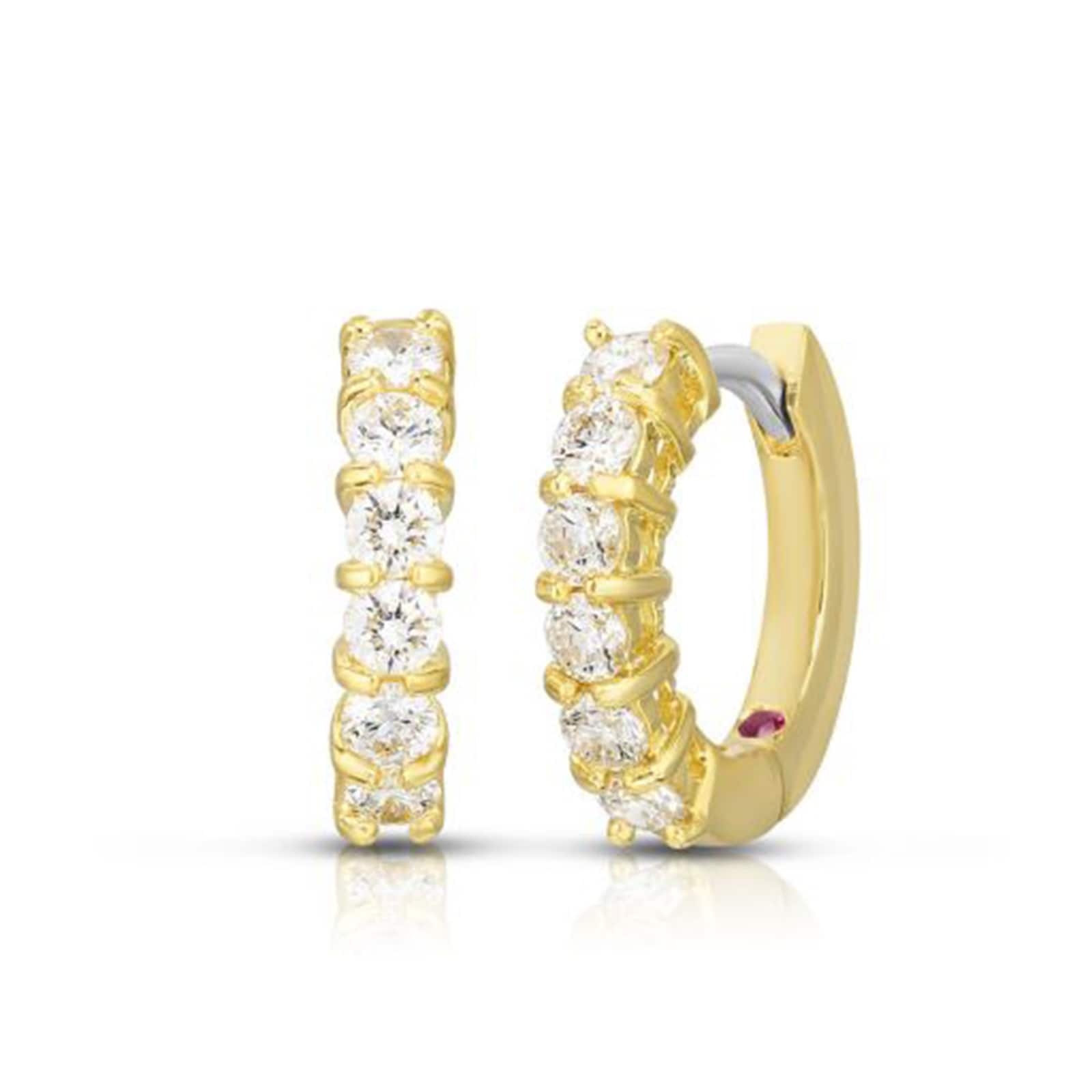 Roberto Coin Perfect Diamond Hoop Earrings