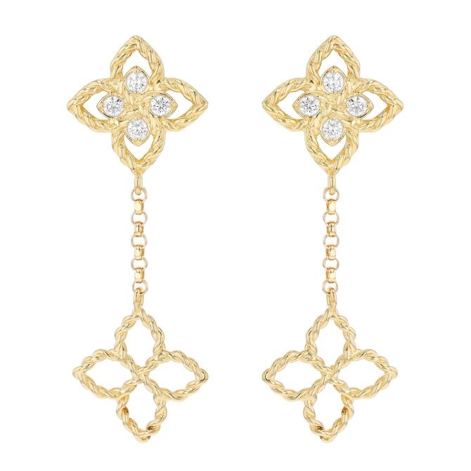 Roberto Coin Love in Verona Tiny Flower Dangle Earrings