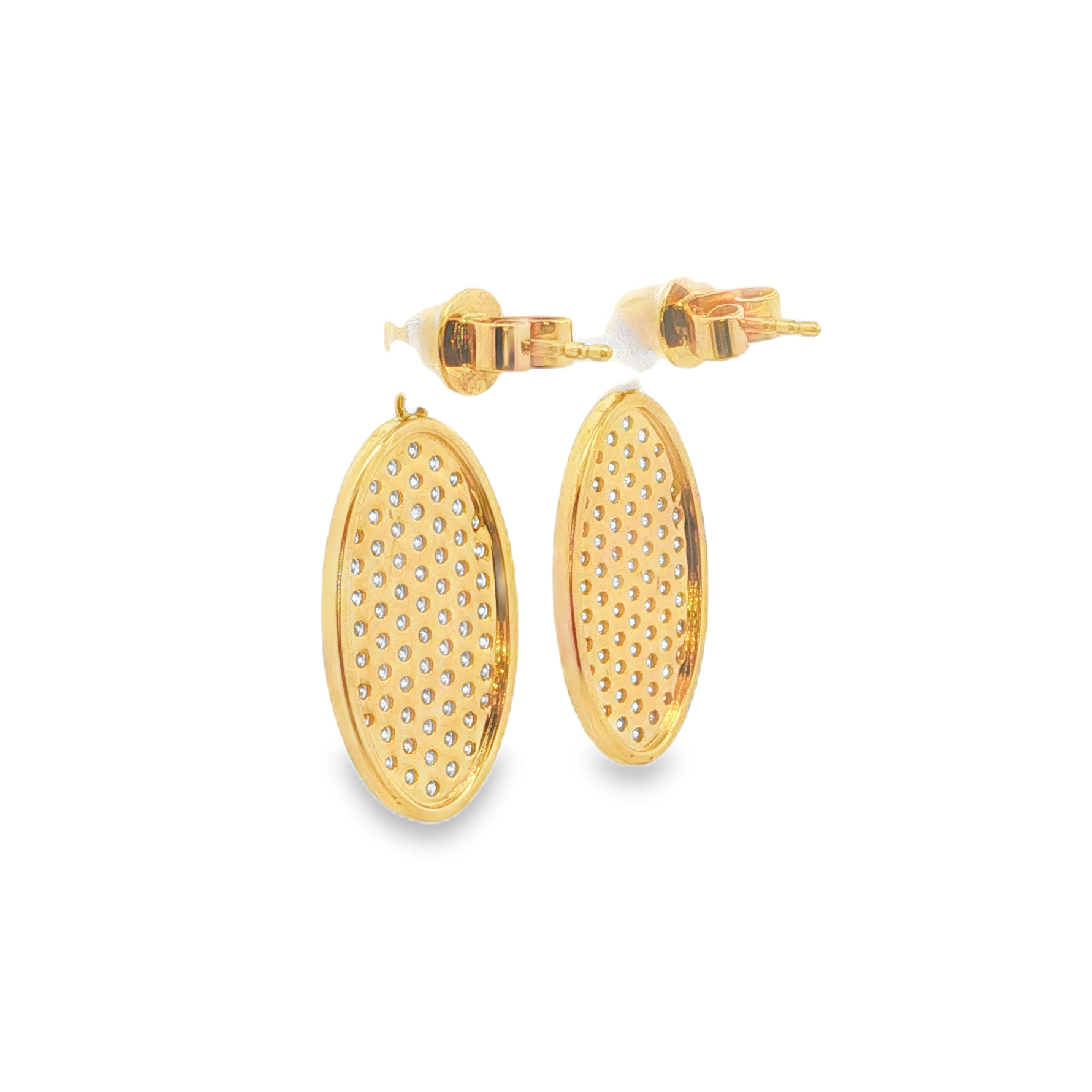 Clara by Martin Binder Diamond Oval Disc Dangle Earrings (1.08 ct. tw.)