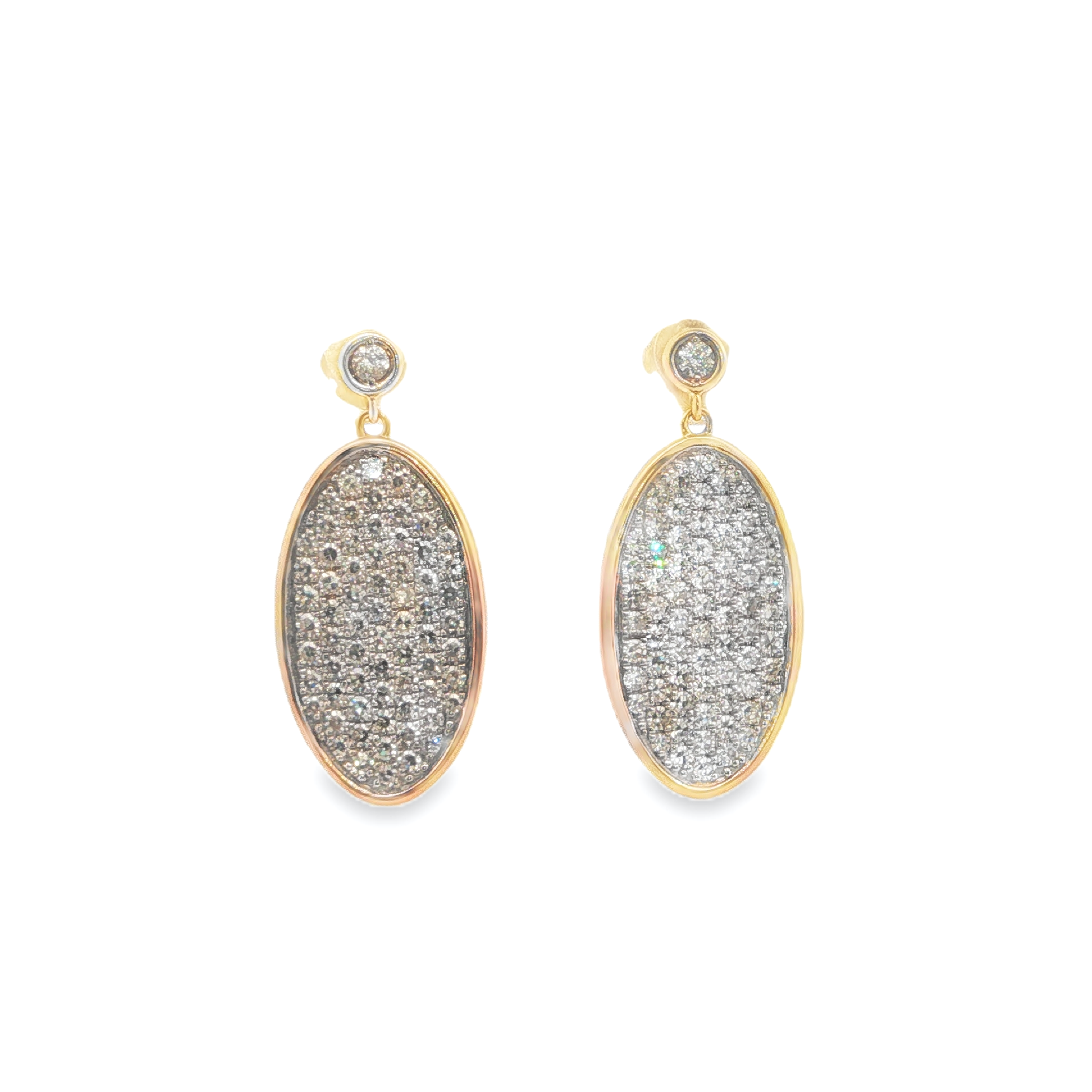 Clara by Martin Binder Diamond Oval Disc Dangle Earrings (1.08 ct. tw.)