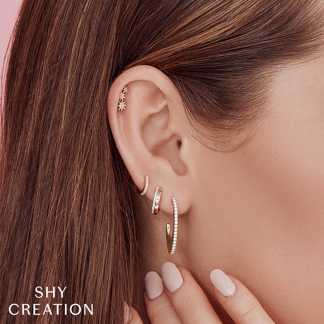 Shy Creation Diamond Mini Huggie Earrings (0.04 ct)