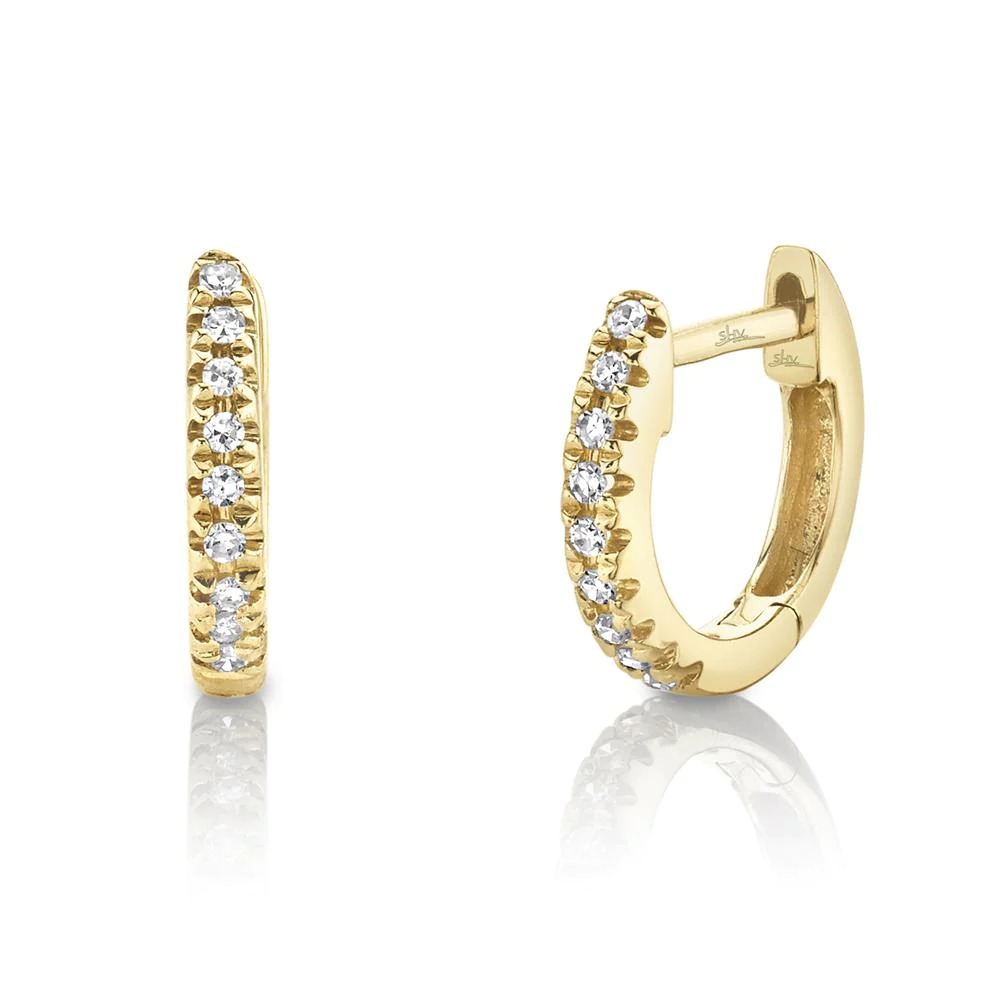 Shy Creation Diamond Mini Huggie Earrings (0.04 ct)