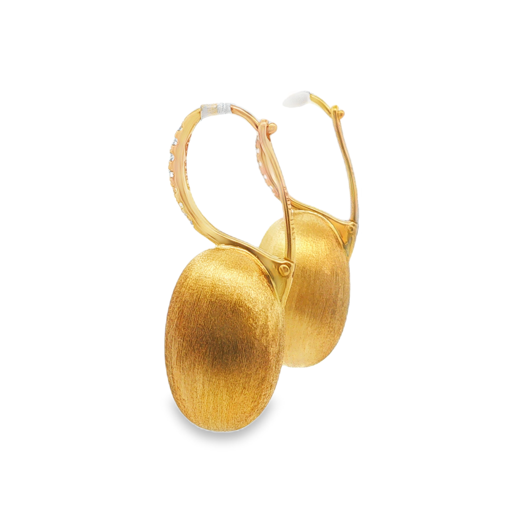 Estate by Martin Binder Satin Diamond Ball Drop Earrings