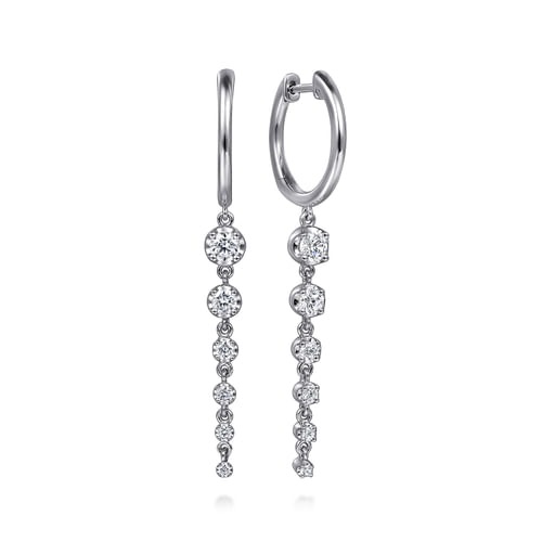 Gabriel & Co. Lusso Graduating Diamond Huggie Drop Earrings (0.73 ct. tw.)
