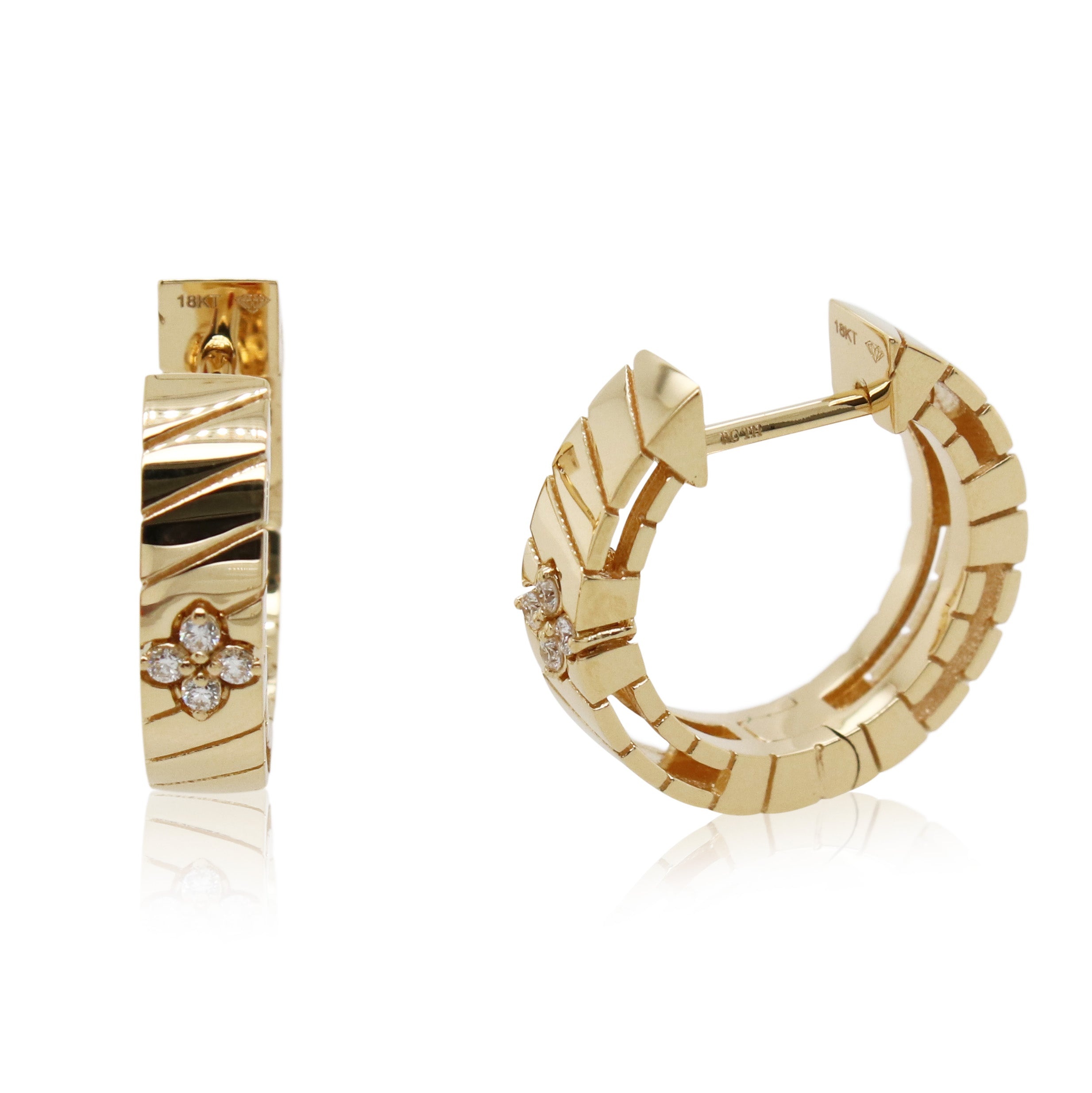 Roberto Coin Love in Verona Diamond Hoop Earrings