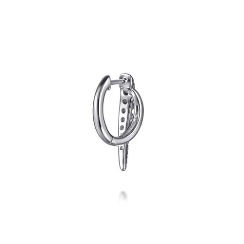 Gabriel & Co. Kaslique Graduating Diamond Spike Huggie Earrings