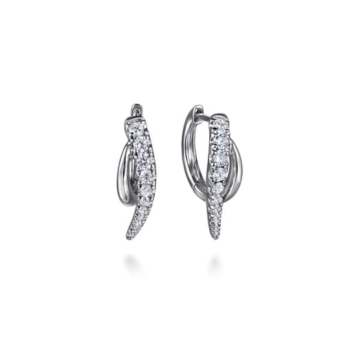 Gabriel & Co. Kaslique Graduating Diamond Spike Huggie Earrings