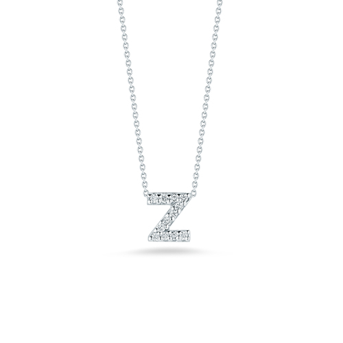 Roberto Coin Tiny Treasures Diamond Letter Z Necklace