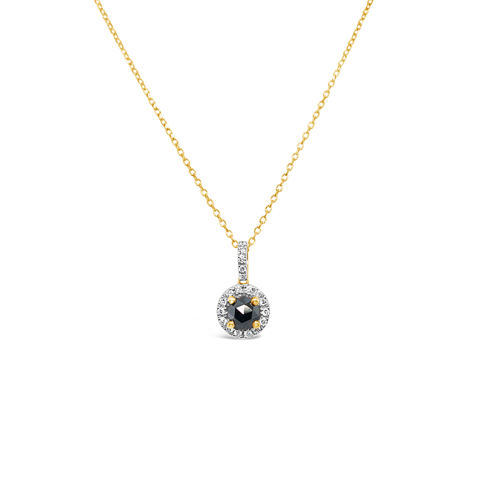 Clara By Martin Binder Black Diamond Halo Necklace (0.43 Ct. Tw.)