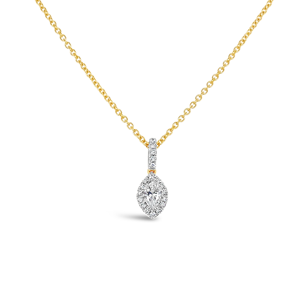 Clara By Martin Binder Marquise Diamond Pendant Necklace (0.30 Ct. Tw.)