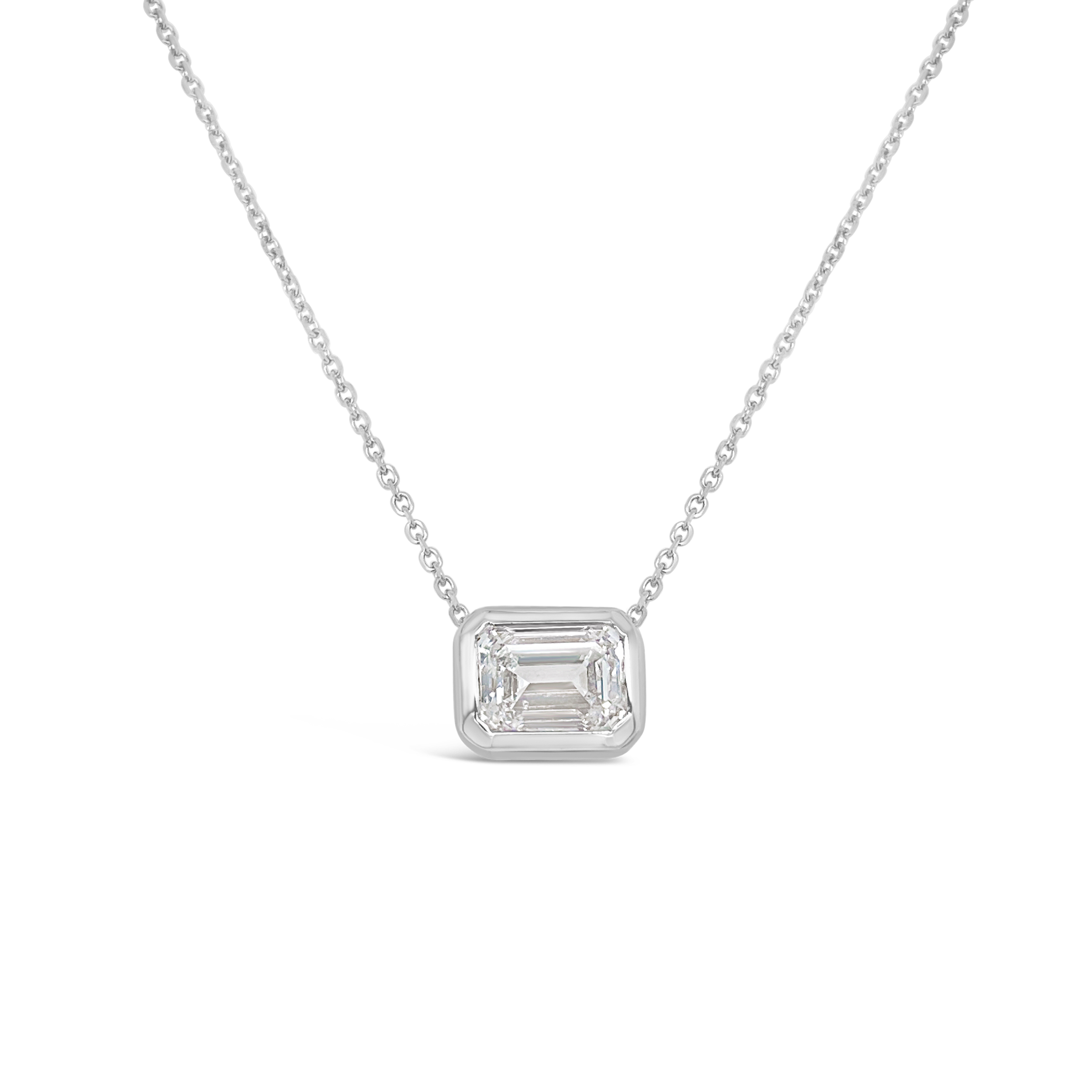 Clara By Martin Binder Emerald Diamond Solitaire Necklace (1.80 Ct. Tw.)
