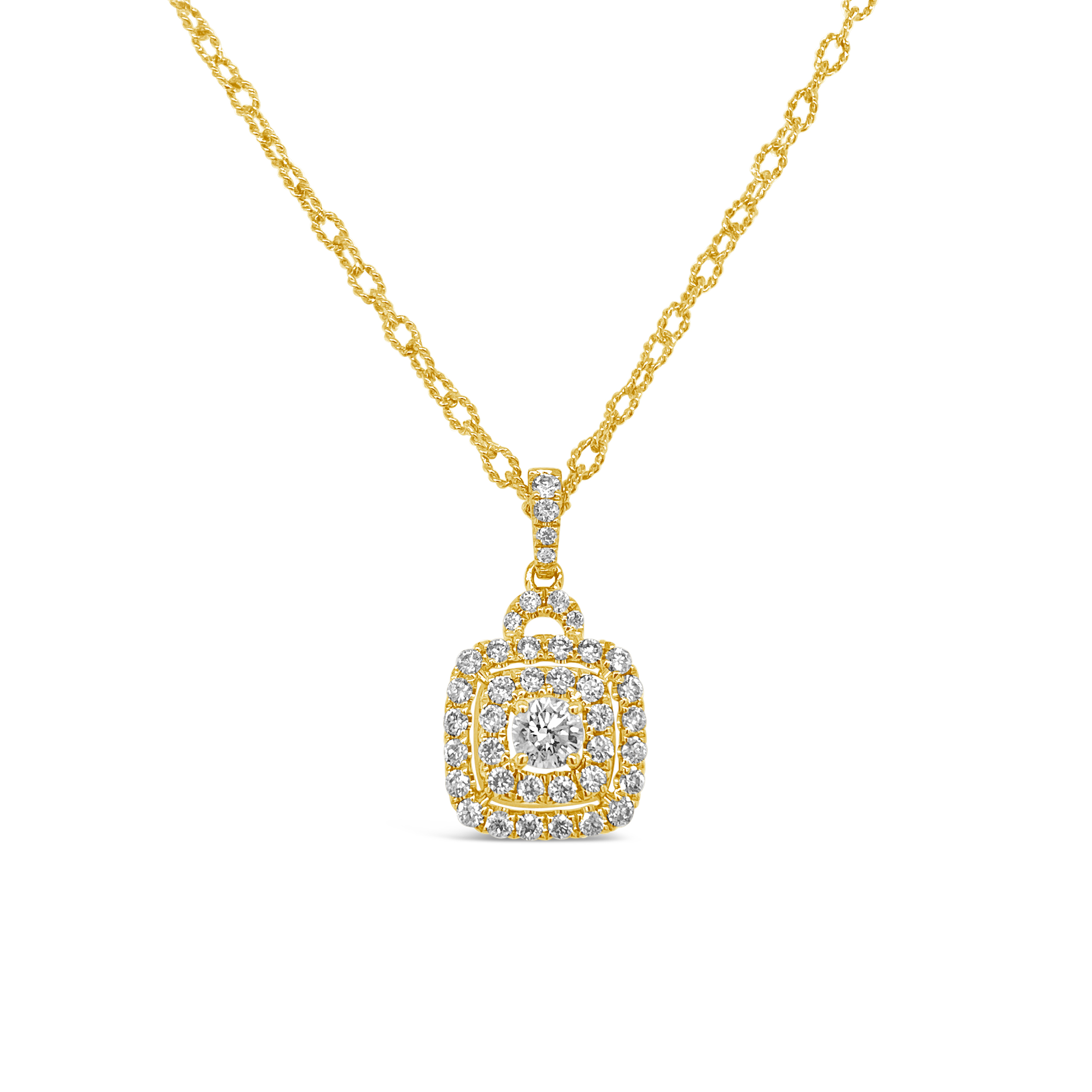 Clara By Martin Binder Diamond Double Halo Necklace (0.71 Ct. Tw.)