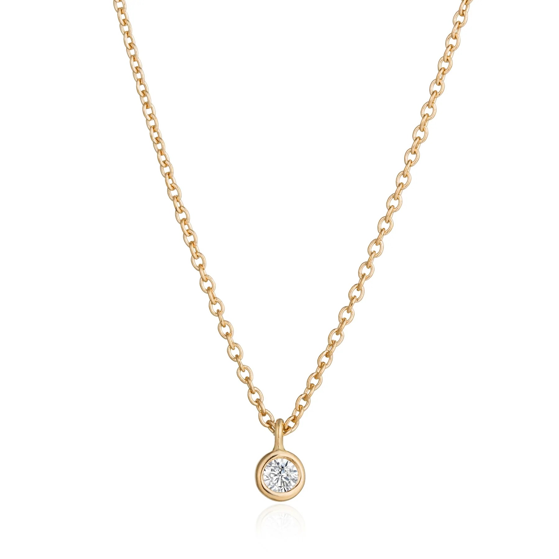 Aurelie Gi Bria Diamond Solitaire Necklace