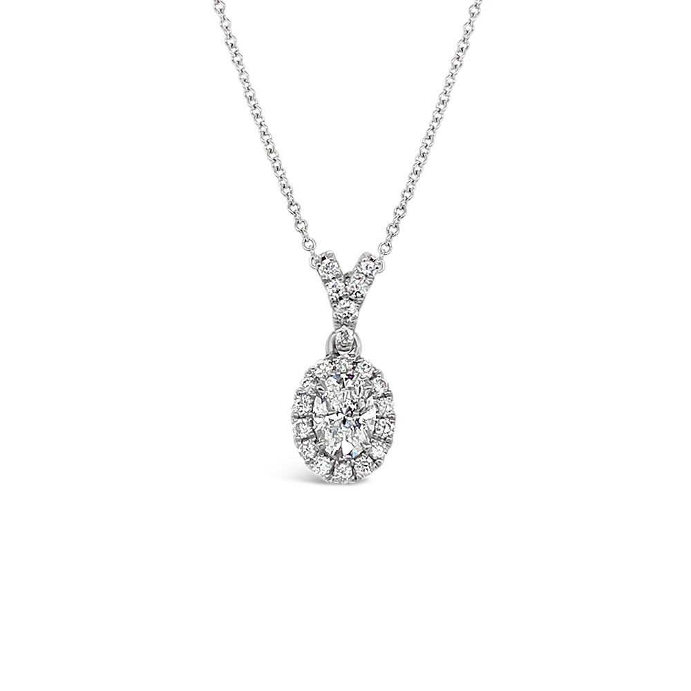 Clara By Martin Binder Oval Diamond Pendant (0.44 Ct. Tw.)
