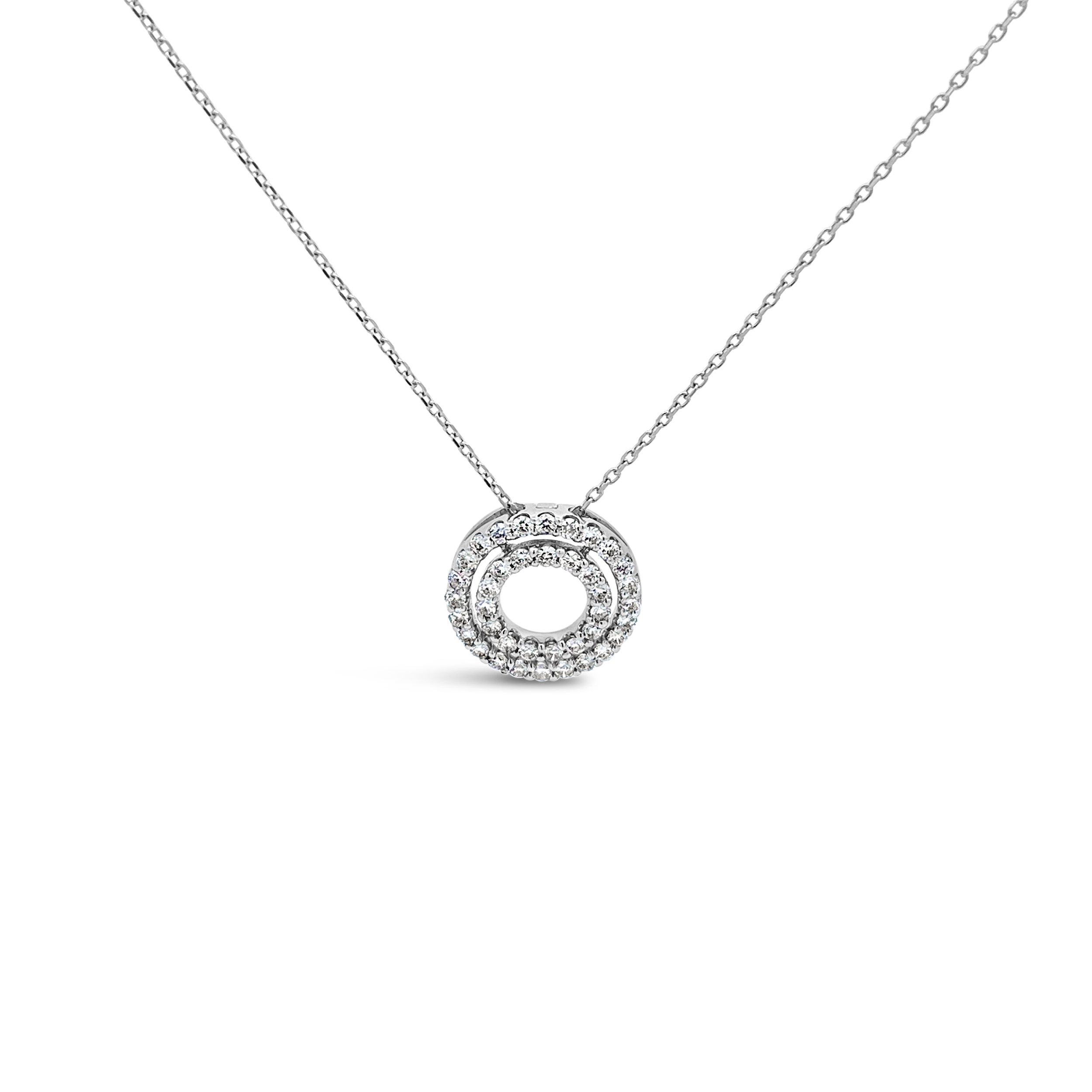 Clara By Martin Binder Platinum Diamond Double Halo Pendant (0.52 Ct. Tw.)