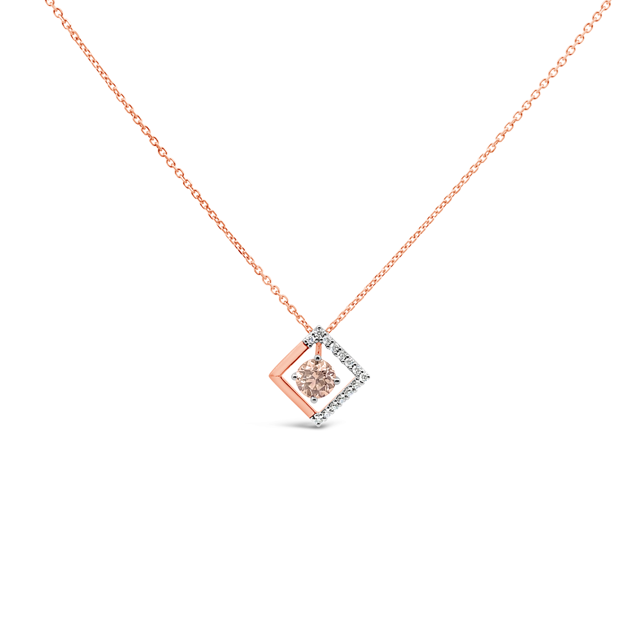 Clara By Martin Binder Brown Diamond Open Frame Necklace (0.77 Ct. Tw.)